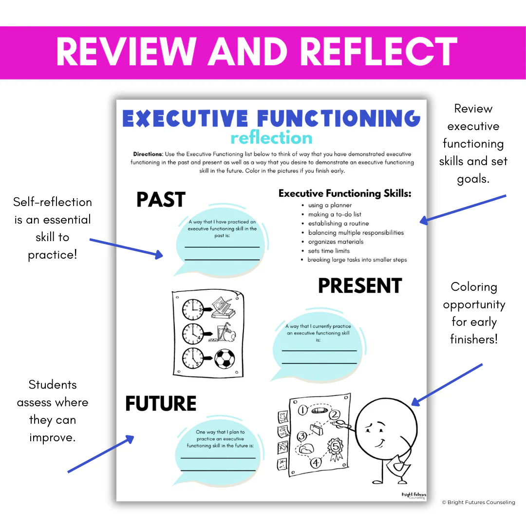 Executive Functioning Lesson Plans for Middle School Study Skills & Counseling - Image 11
