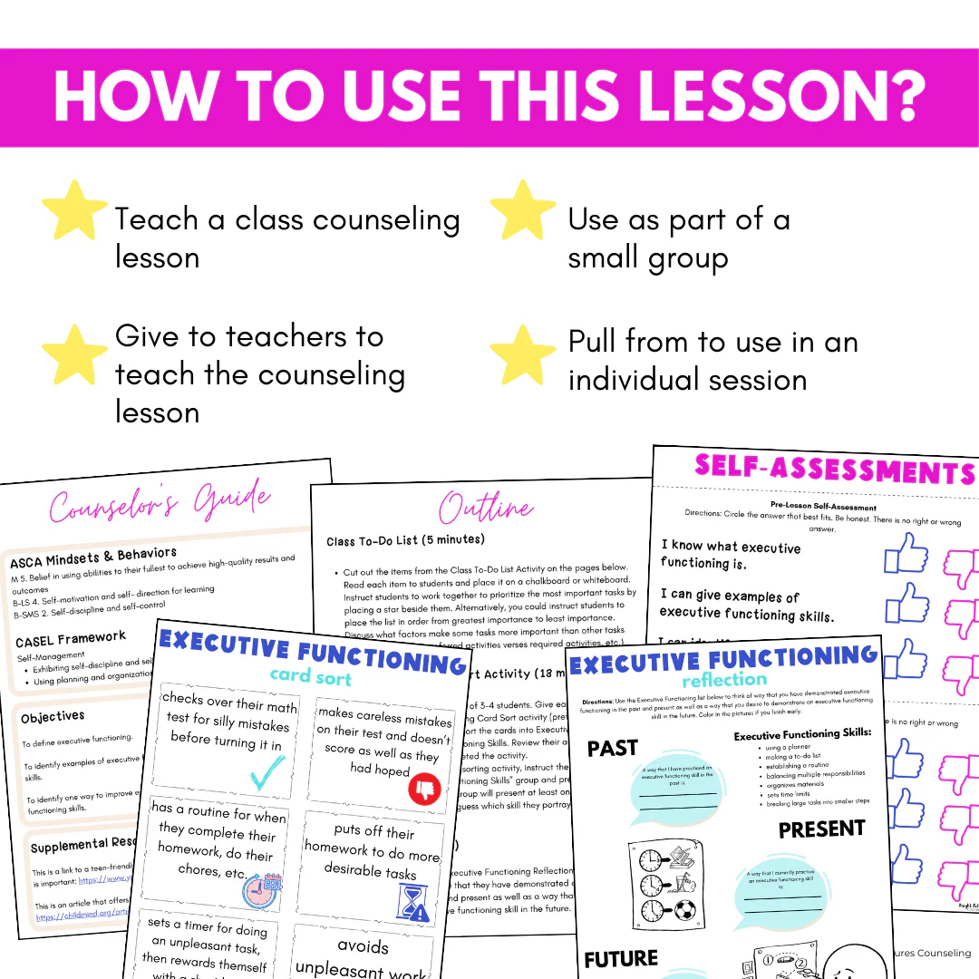 Executive Functioning Lesson Plans for Middle School Study Skills & Counseling - Image 12