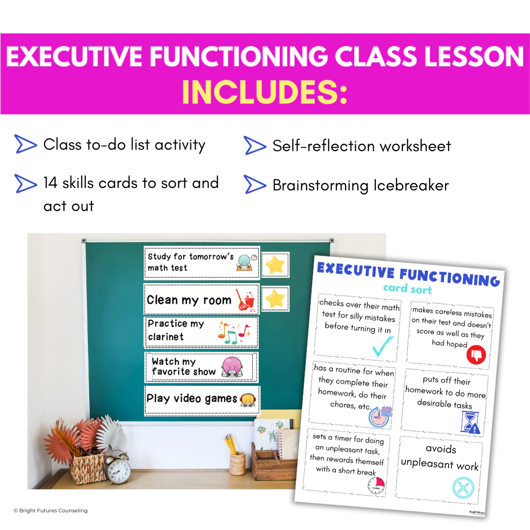 Executive Functioning Lesson Plans for Middle School Study Skills & Counseling - Image 6