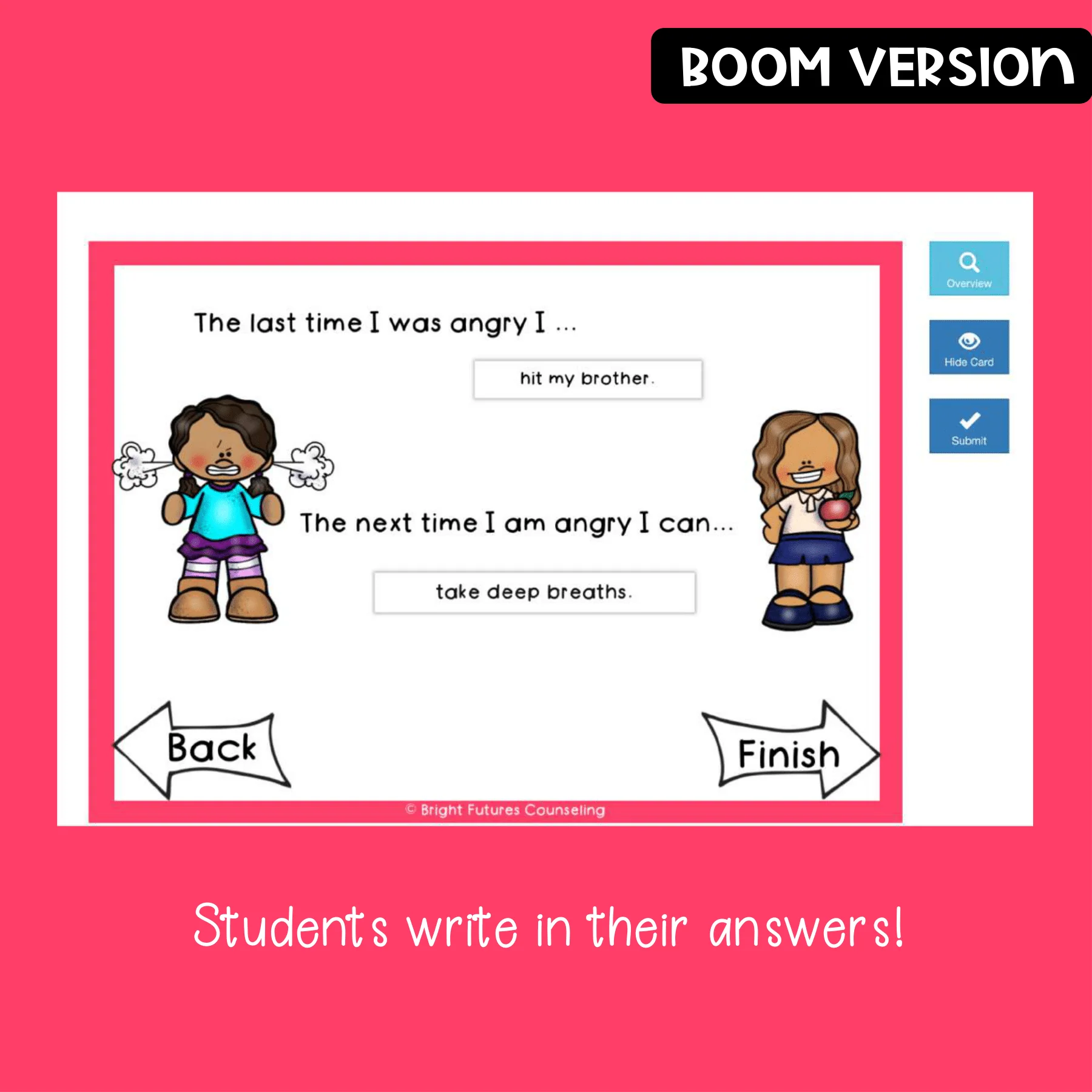 Anger Management Digital Activity with Editable Google & Boom Cards Version - Image 4