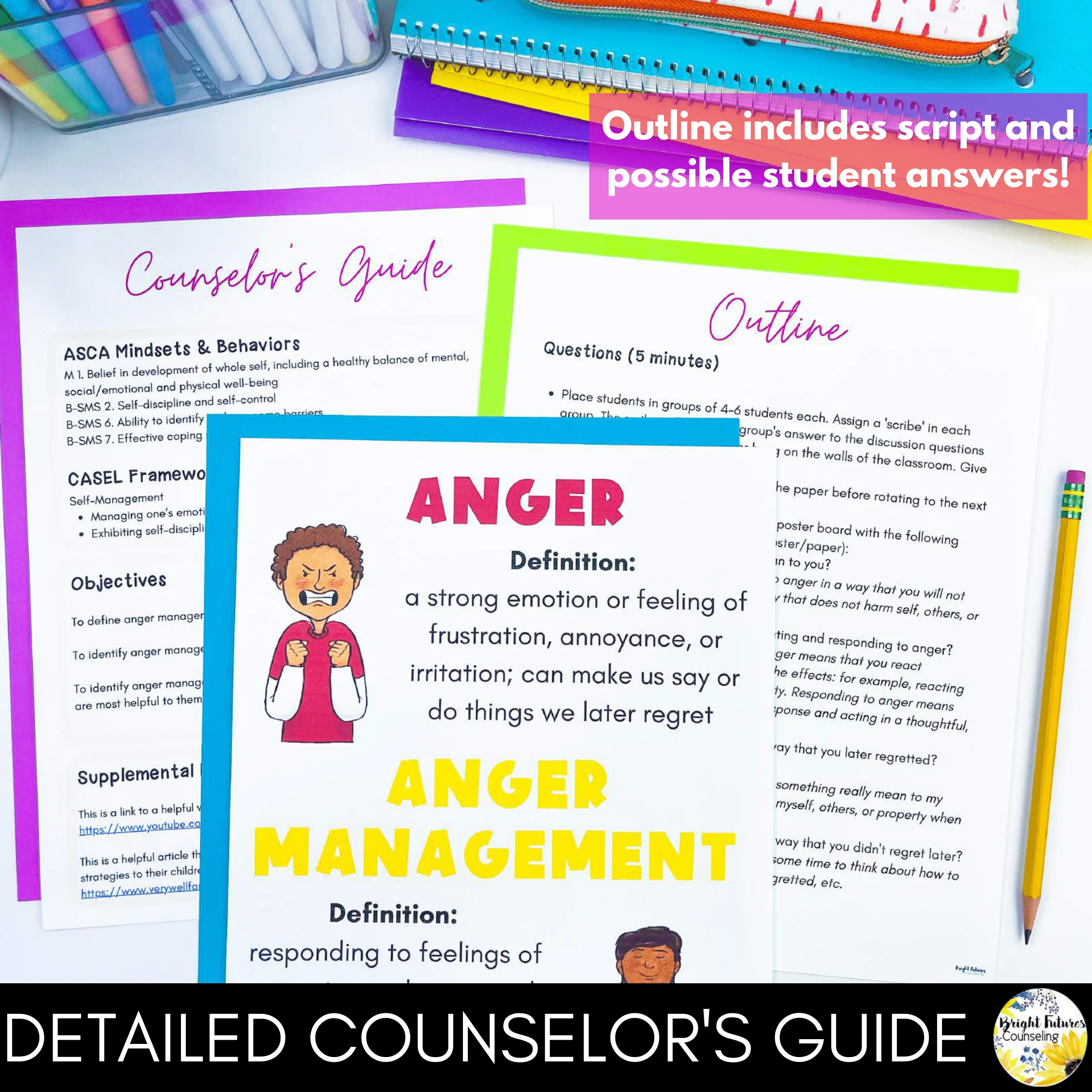 Anger Management Lesson for Social Emotional Learning and School Counseling - Image 3