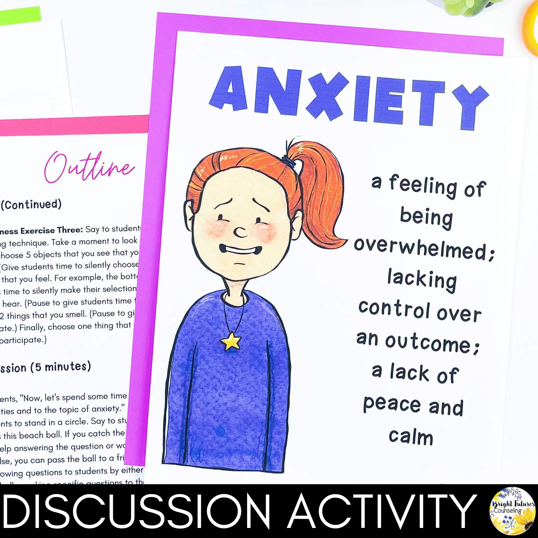 Anxiety Management and Coping Skills SEL Classroom Lesson for School Counseling - Image 5