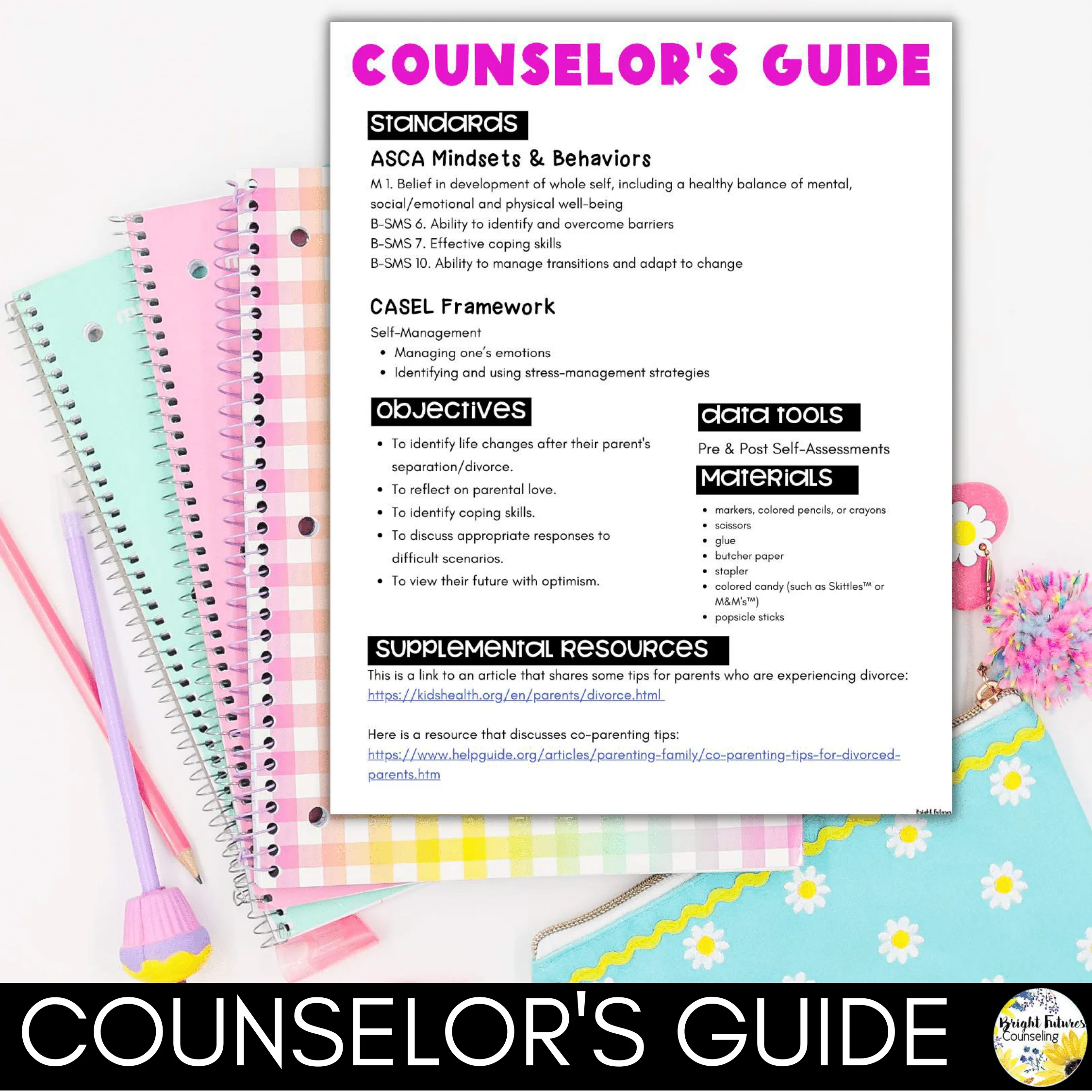 Anxiety School Counseling Small Group ASCA & CASEL Aligned Stress Fear & Anxiety - Image 3