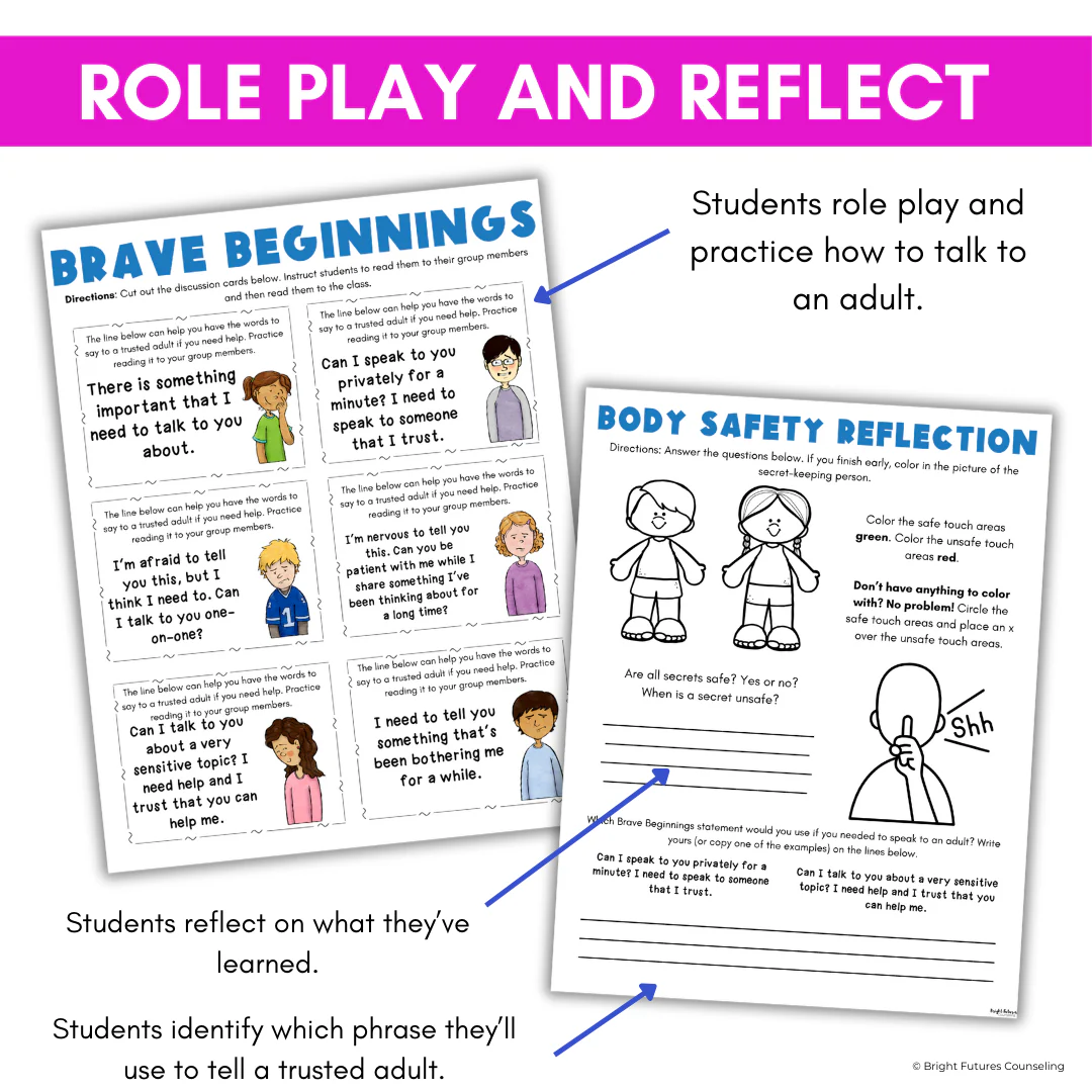 Body Safety Lesson - Safe vs. Unsafe Touch Erin's Law Lesson - Image 10