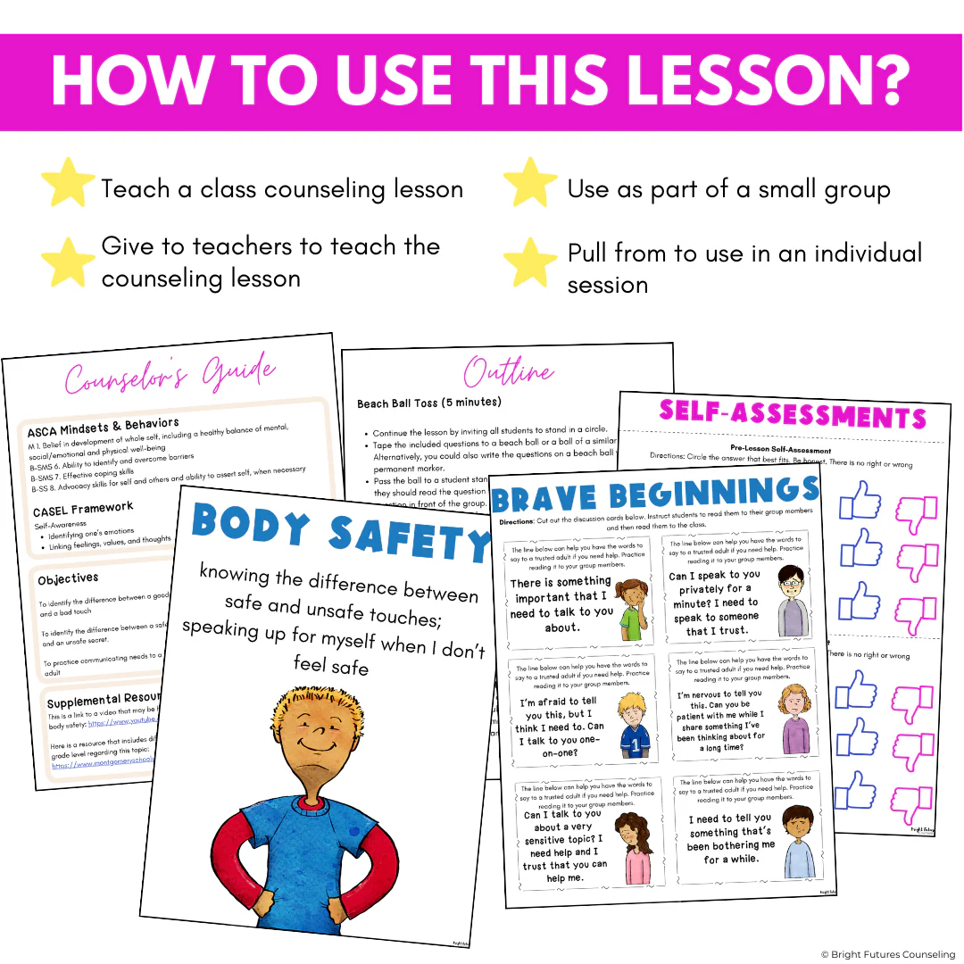 Body Safety Lesson - Safe vs. Unsafe Touch Erin's Law Lesson - Image 11