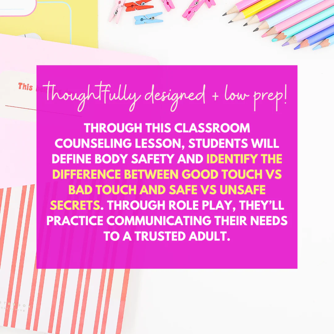 Body Safety Lesson - Safe vs. Unsafe Touch Erin's Law Lesson - Image 2