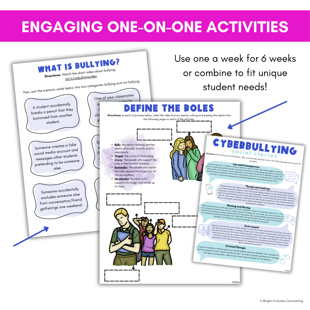 Bullying Prevention & Cyberbullying- Middle School Counseling - Image 9