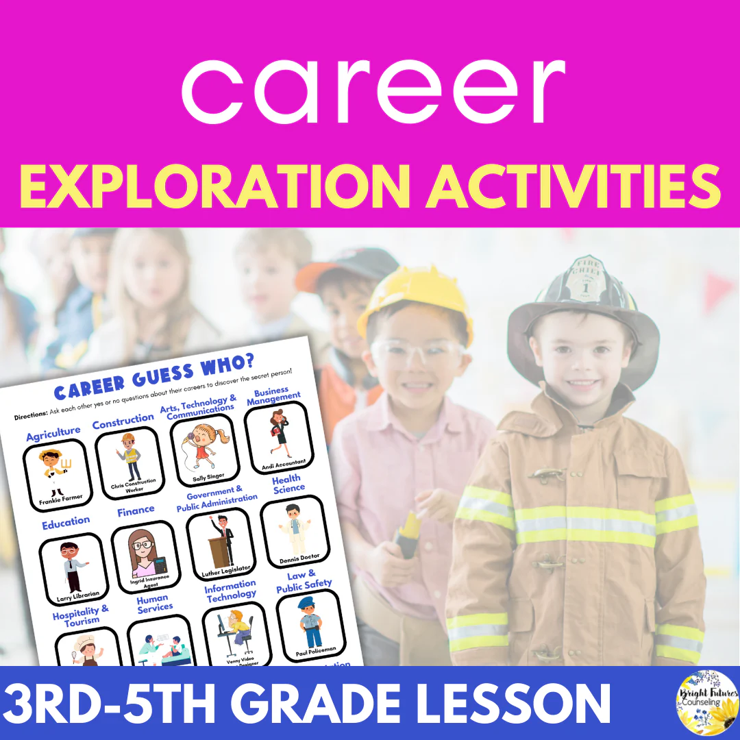 Career Exploration Lesson for Elementary - Career Exploration Worksheets