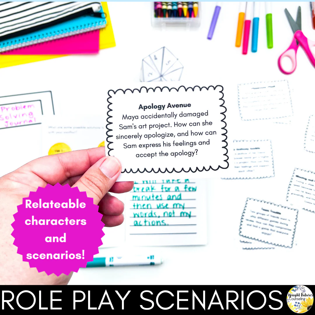 Conflict Resolution Activities - Elementary Conflict Resolution Situation Cards - Image 8