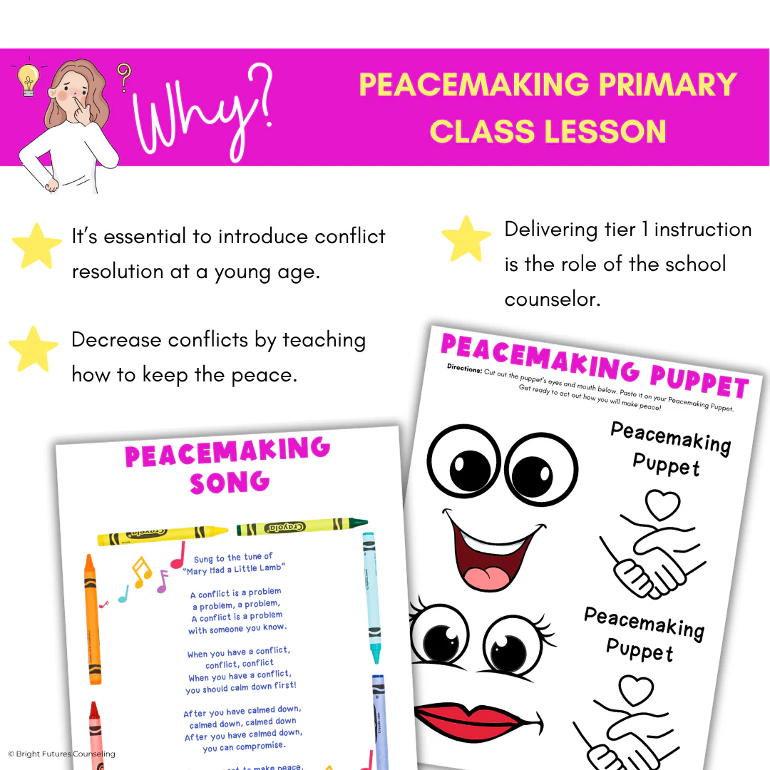 Conflict Resolution Activities & Peacemaking Lesson | Primary School Counseling - Image 3