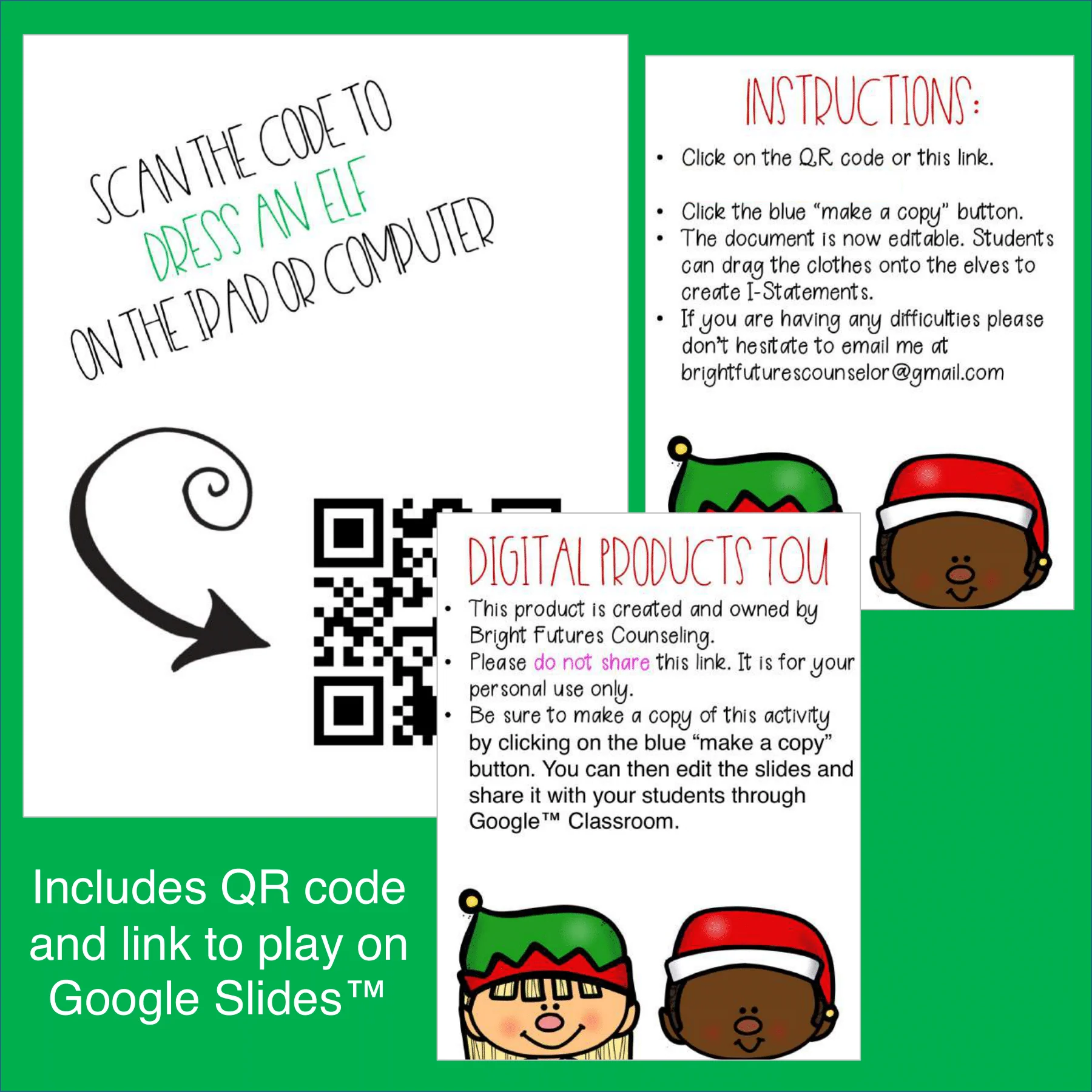Conflict Resolution Christmas Activity Dress an Elf with I-Statements - Image 6