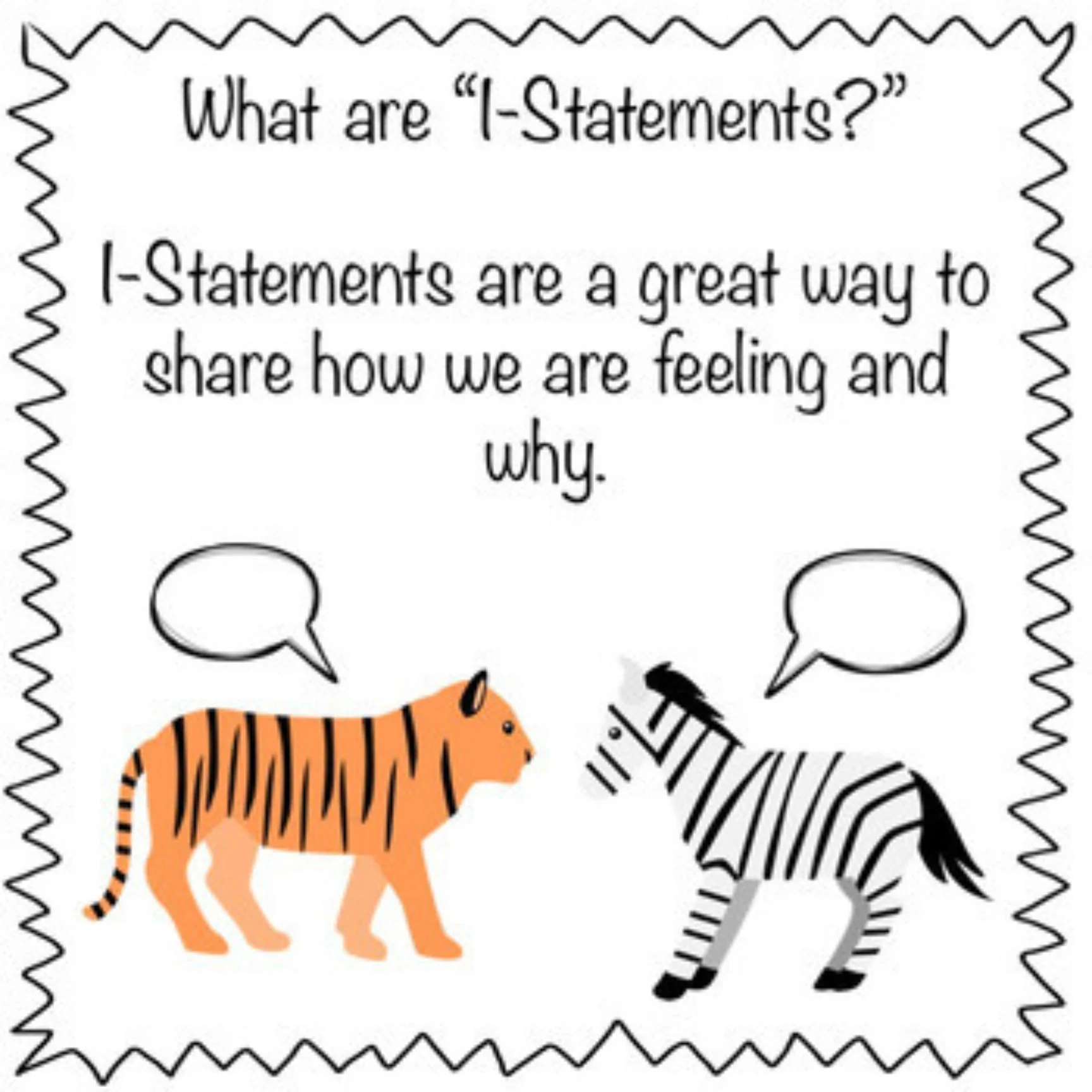 Conflict Resolution Counseling Activity Pack Wild About I-Statements - Image 3