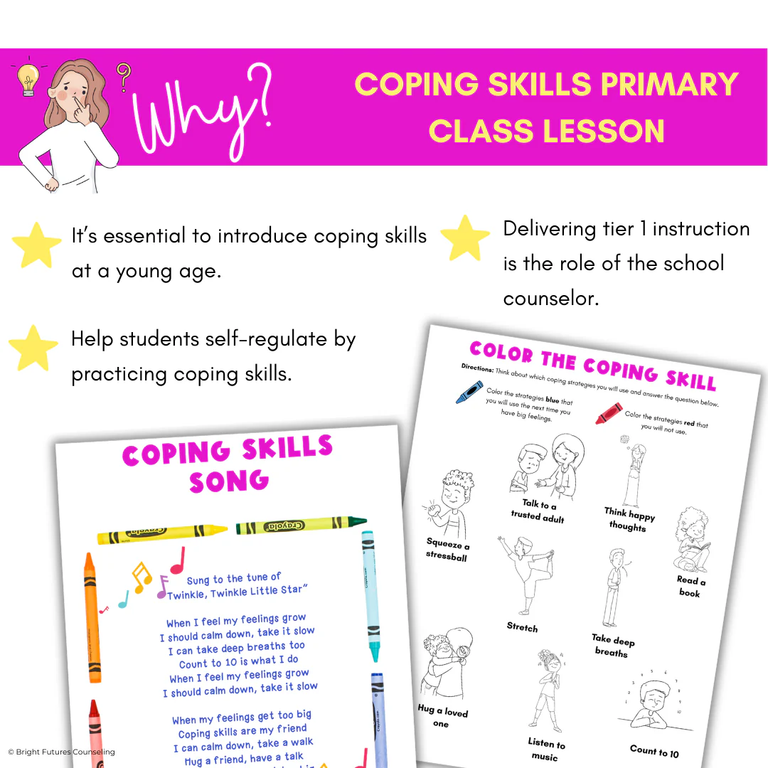 Coping Skills Activities & Lesson - Coping Skills Worksheets for Kindergarten - Image 3