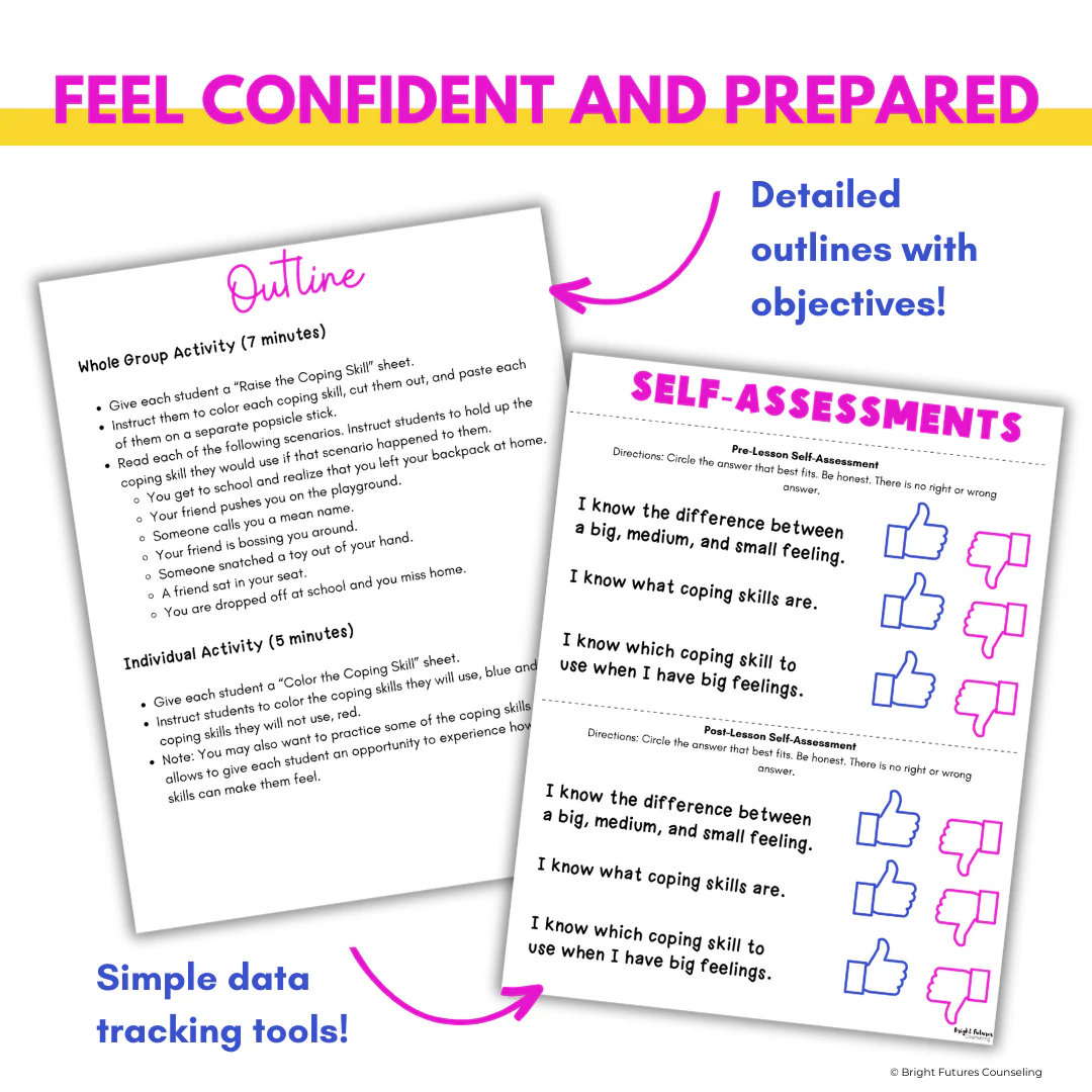 Coping Skills Activities & Lesson - Coping Skills Worksheets for Kindergarten - Image 6