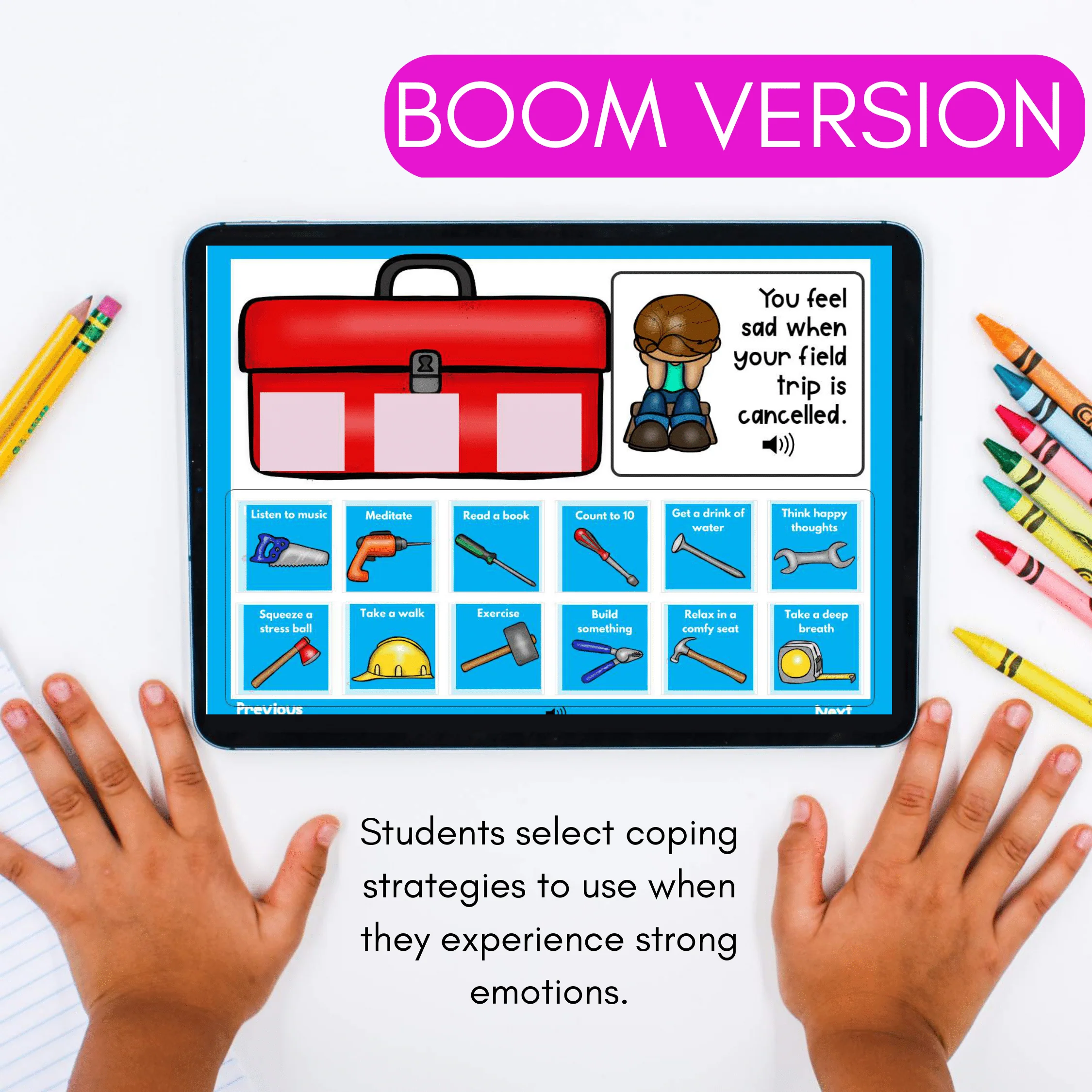 Coping Strategies Toolbox Digital Activity - Google Slides & Boom Cards Versions - Image 3