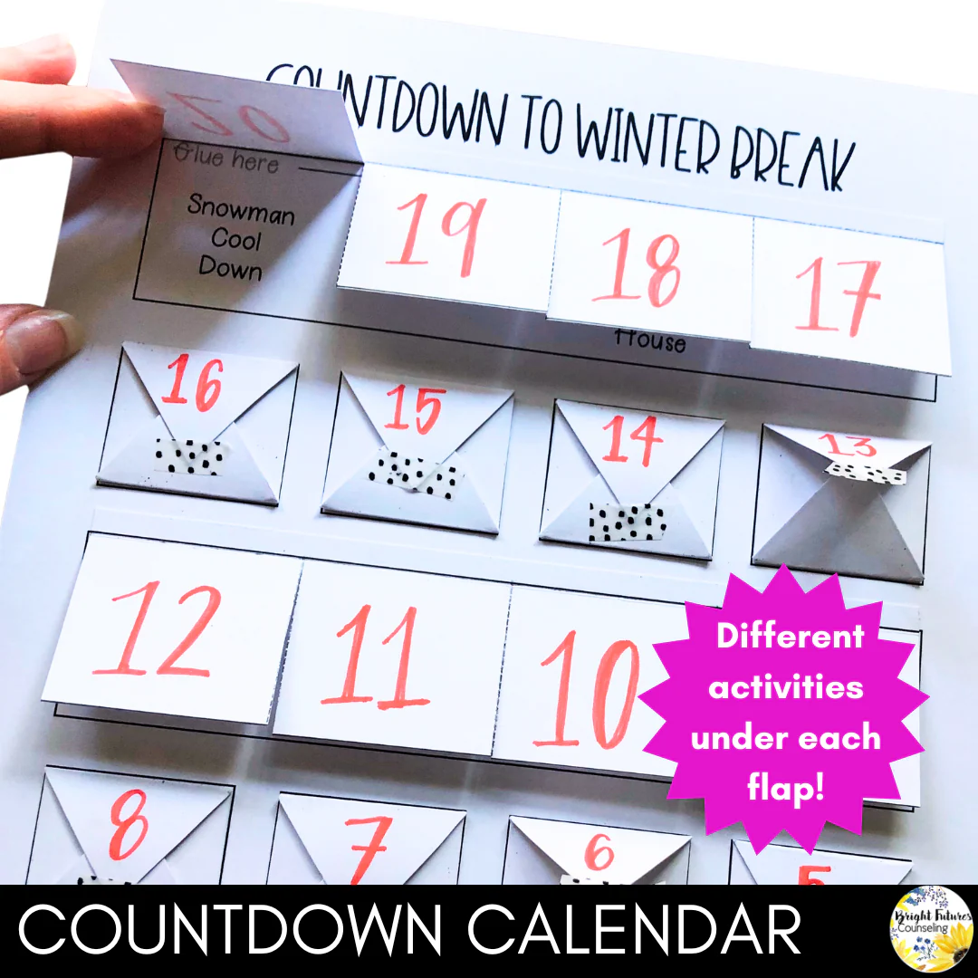 Countdown to Winter Break - Winter Themed Counseling and SEL Activity Pack - Image 3