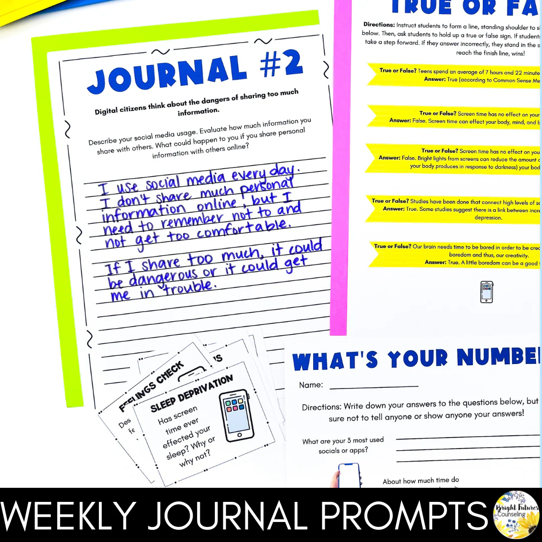 Cyberbullying & Cyber Safety Middle School Counseling Group and Activities - Image 10