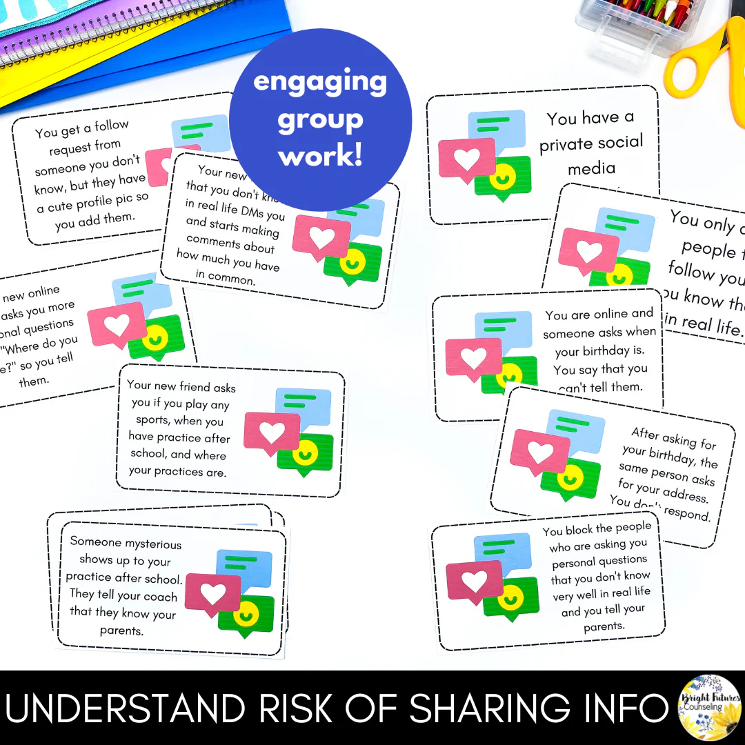 Cyberbullying & Cyber Safety Middle School Counseling Group and Activities - Image 11