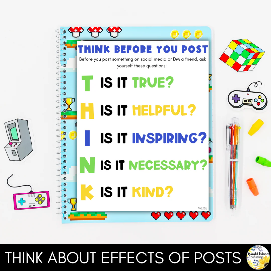 Cyberbullying & Cyber Safety Middle School Counseling Group and Activities - Image 8