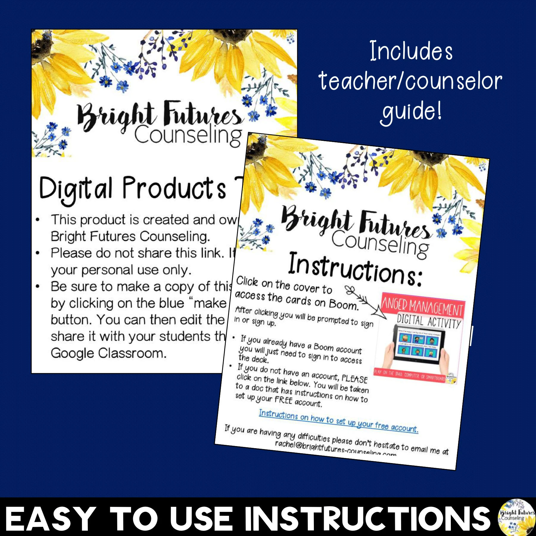 Digital Resource Bundle - Editable, Paperless, No-Prep, Counseling Resources - Image 14