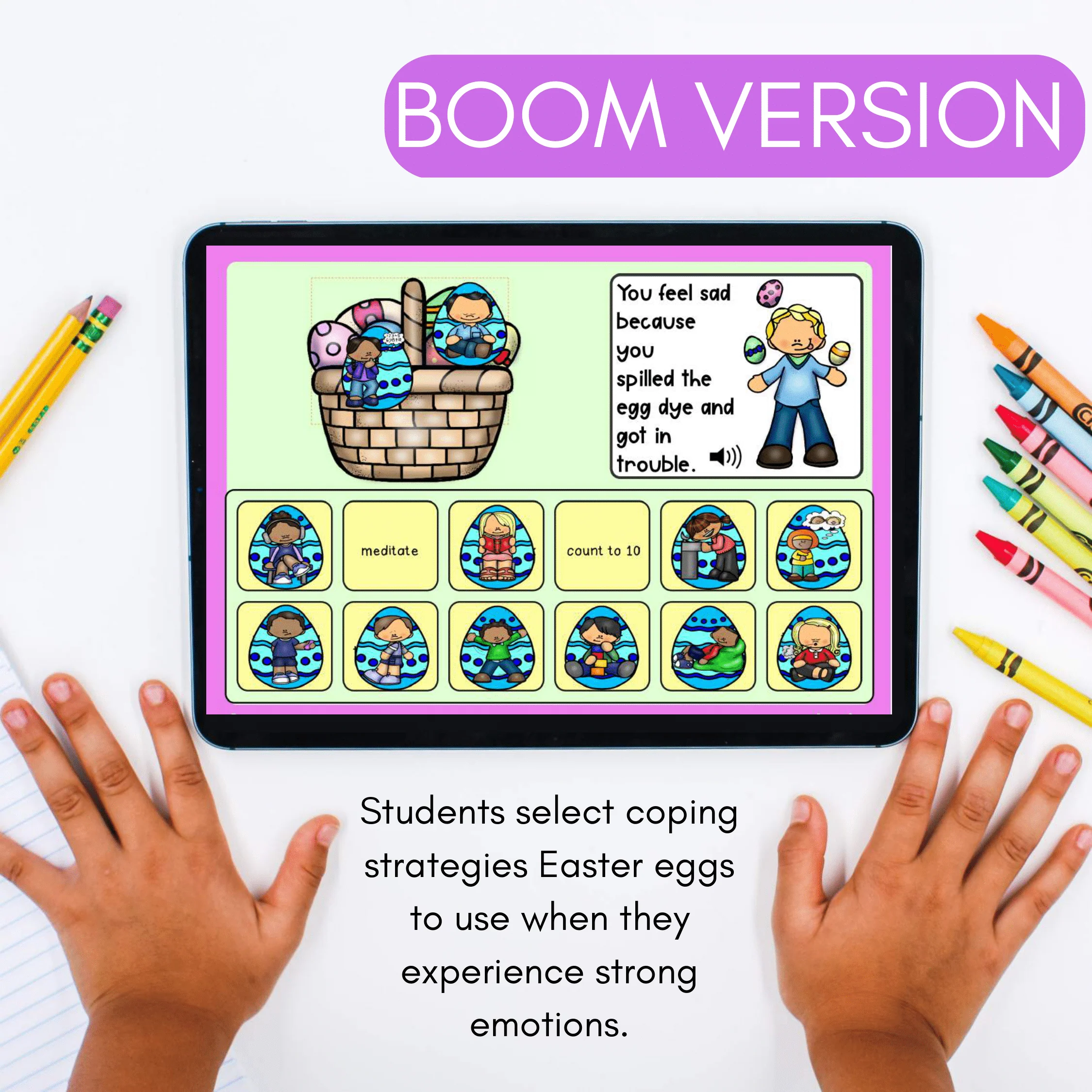 Easter Coping Strategies Distance Learning Boom Cards + Google Slides Version - Image 3