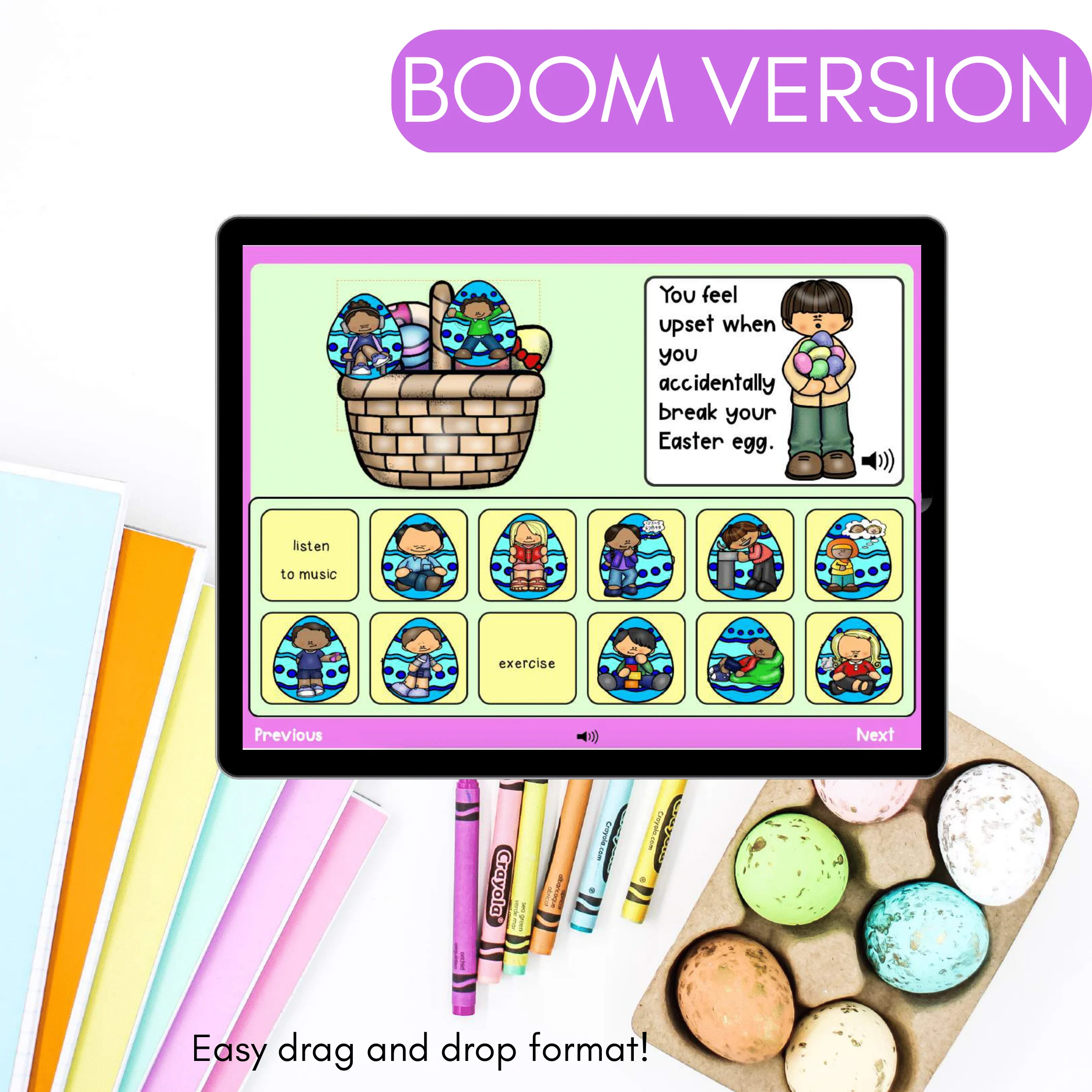 Easter Coping Strategies Distance Learning Boom Cards + Google Slides Version - Image 4