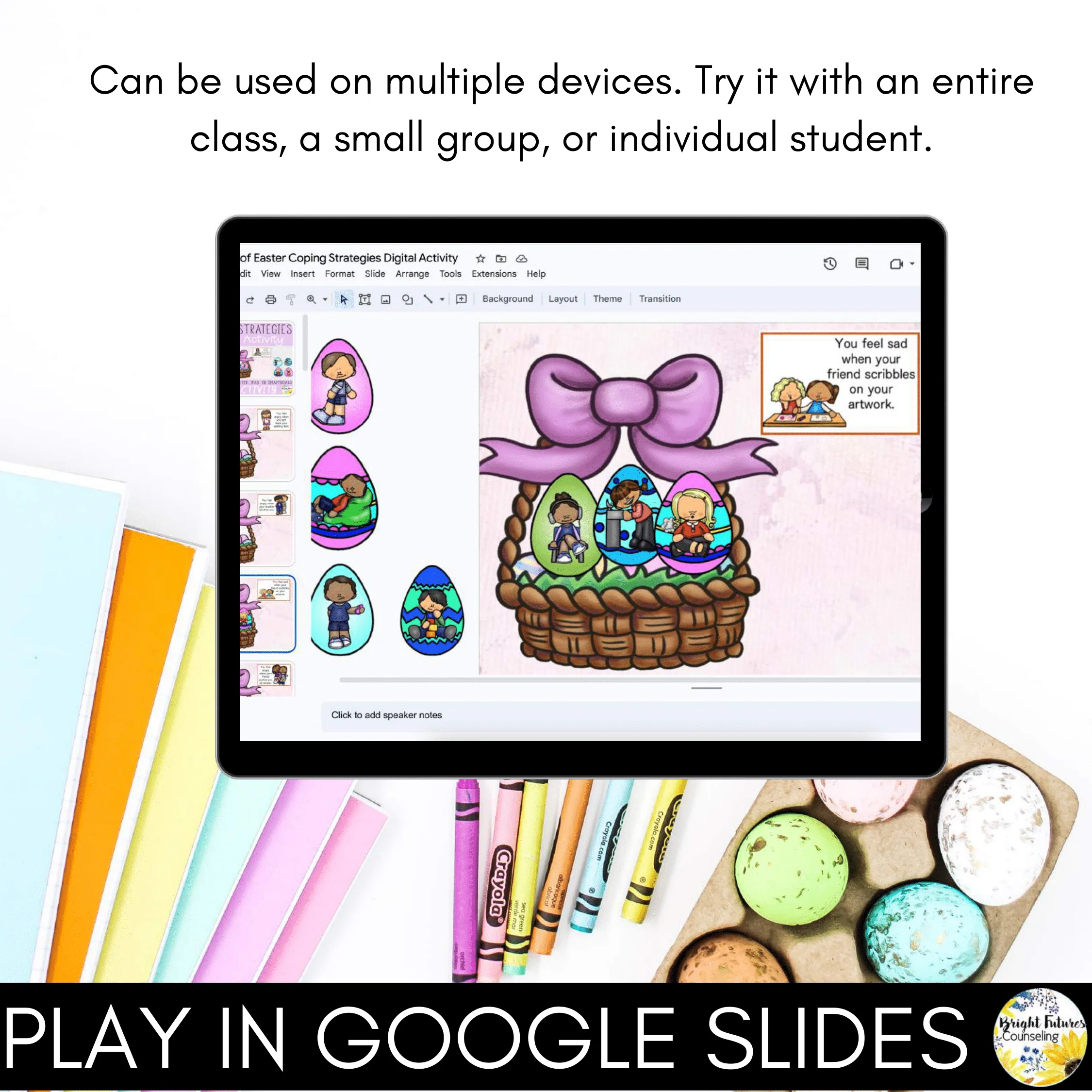 Easter Coping Strategies Distance Learning Boom Cards + Google Slides Version - Image 5