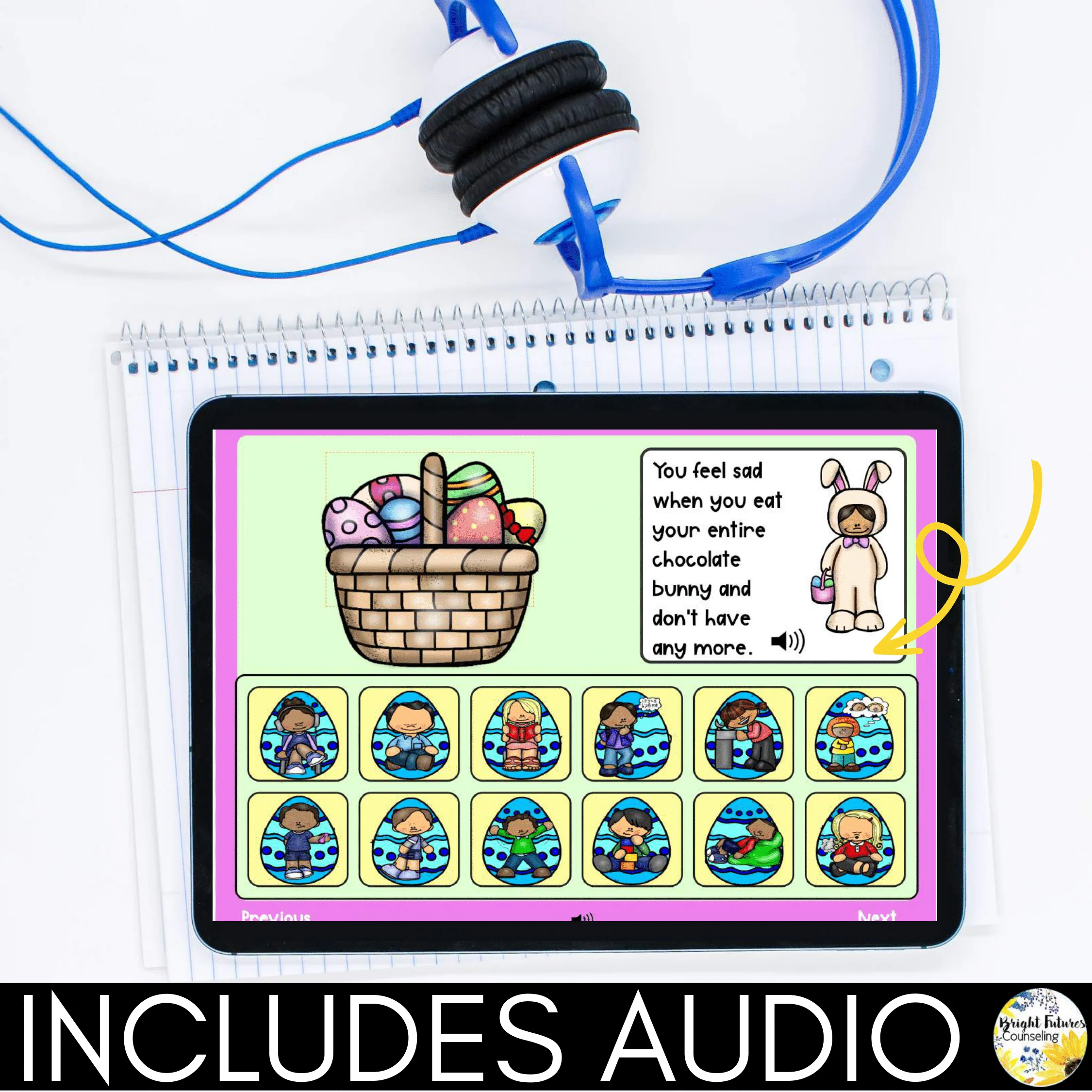 Easter Coping Strategies Distance Learning Boom Cards + Google Slides Version - Image 9