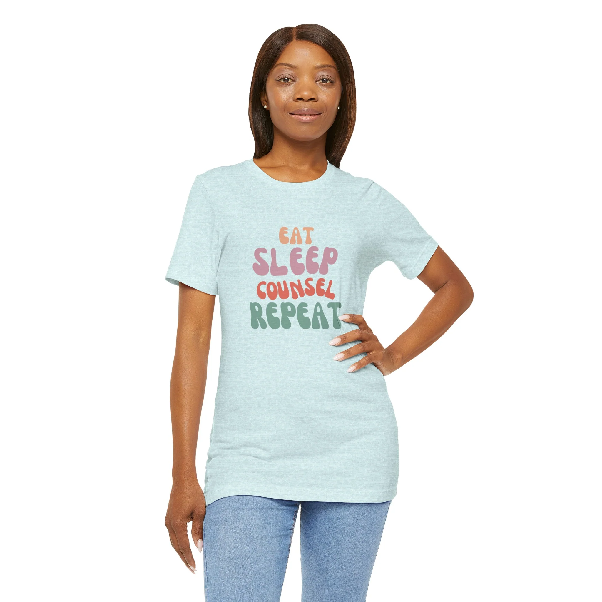 Eat Sleep Counsel Repeat T-Shirt - Image 10