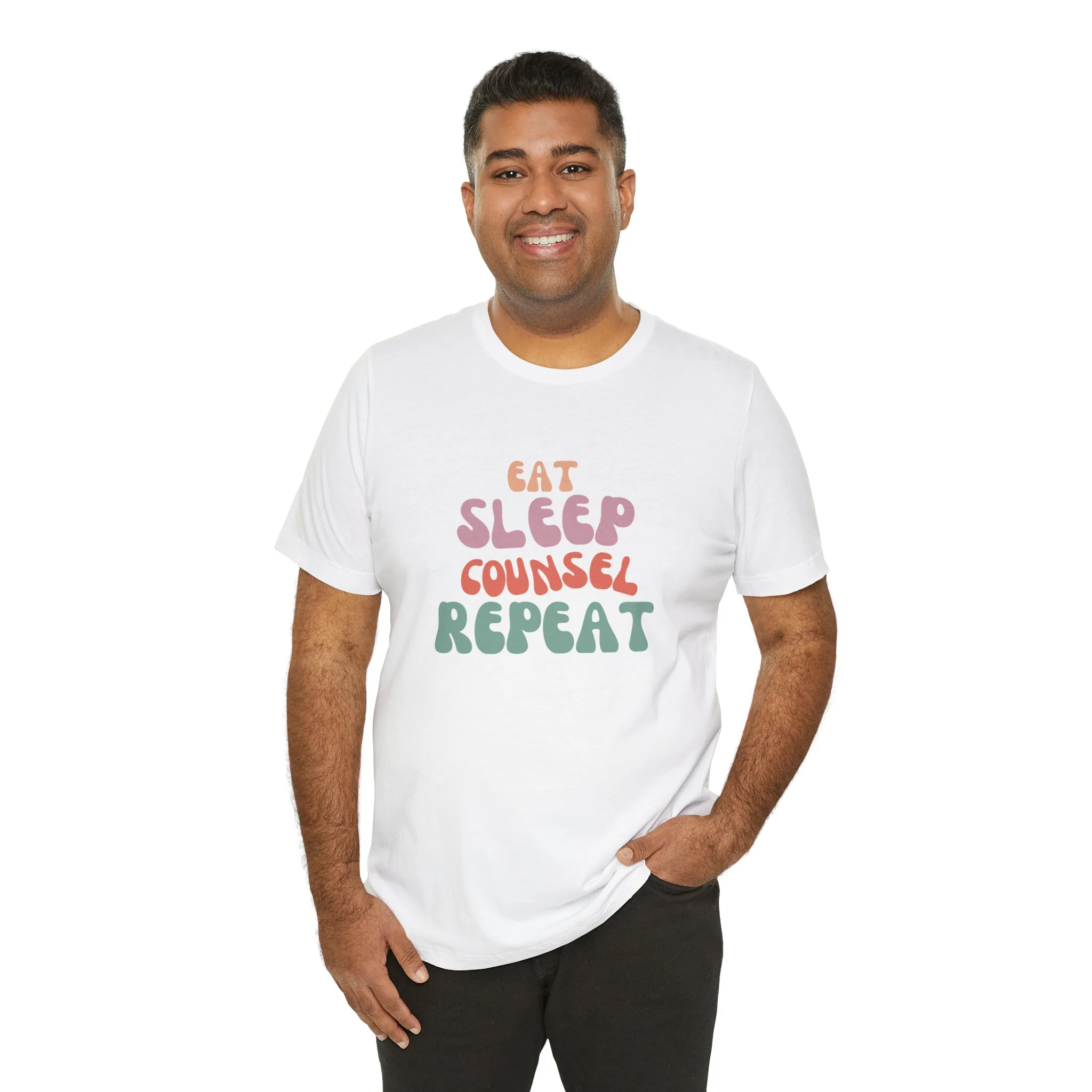 Eat Sleep Counsel Repeat T-Shirt - Image 6