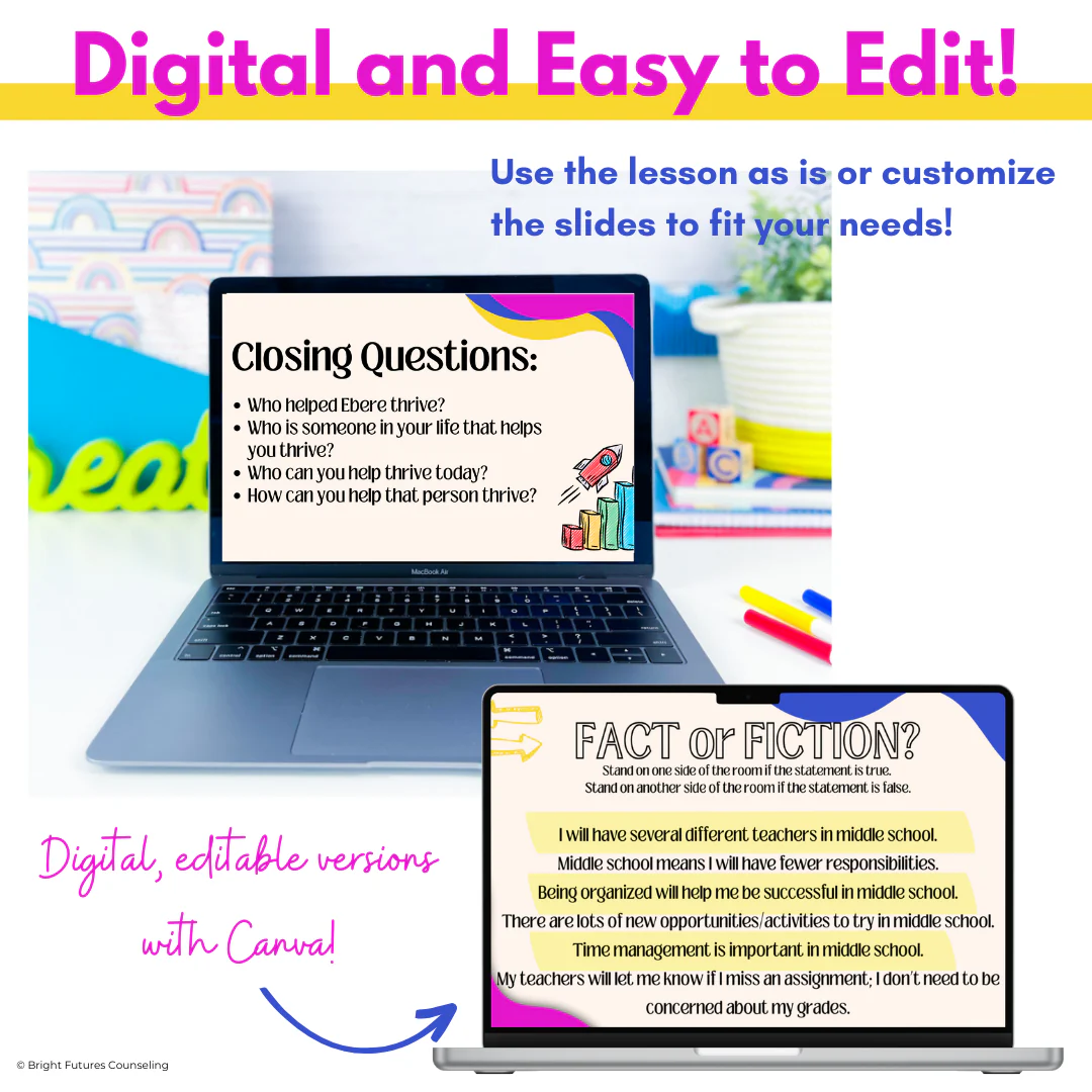 Elementary School Counseling Lessons - Digital & Editable Class Guidance Lessons - Image 4