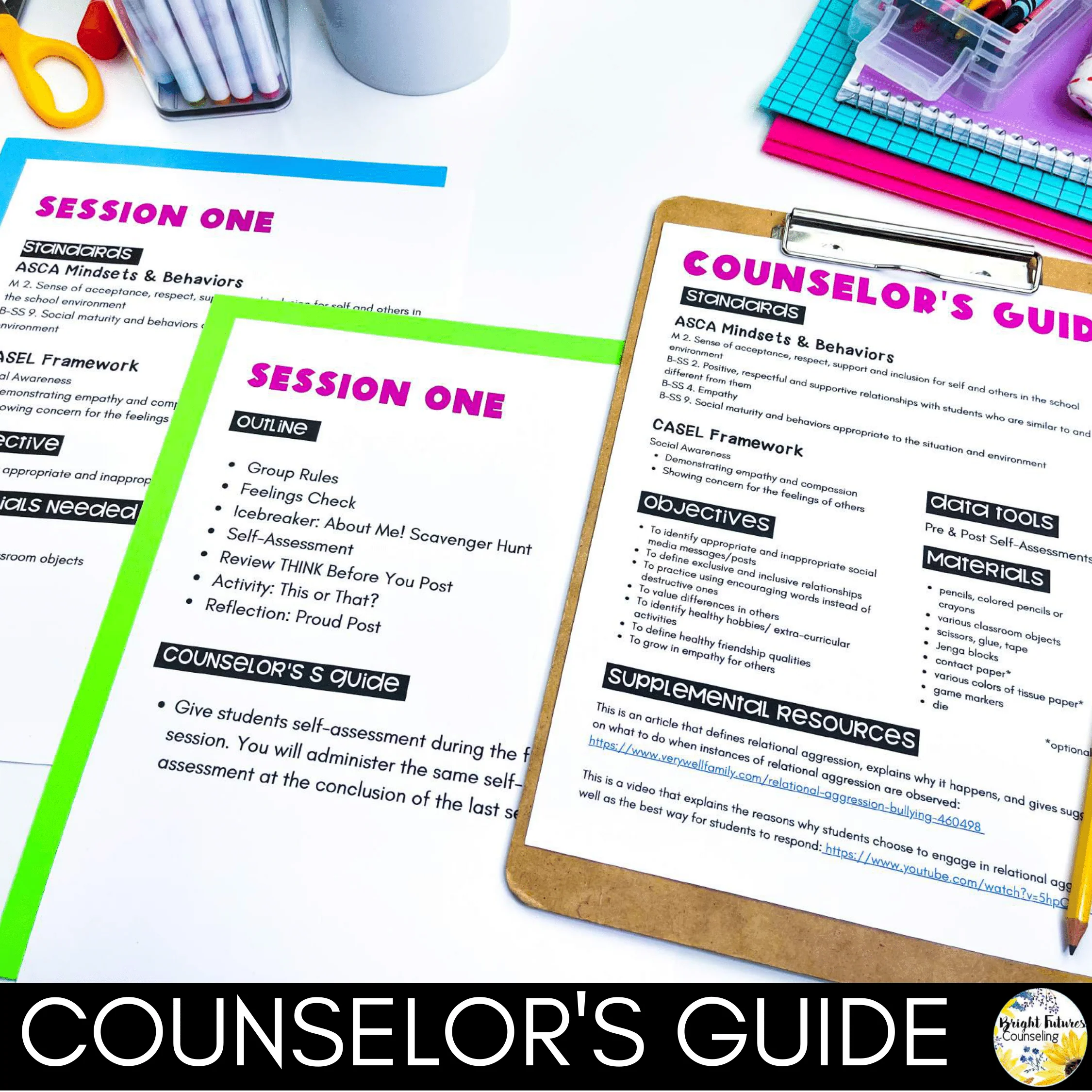 Elementary School Counseling Small Group Bundle - Anxiety, Social Skills & more! - Image 3