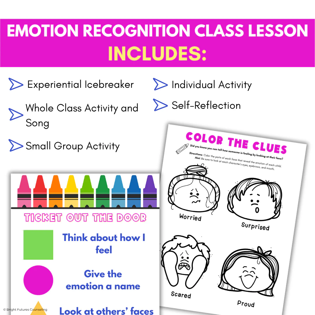 Emotion Identification Feelings Recognition Kindergarten Social Emotional Lesson - Image 5