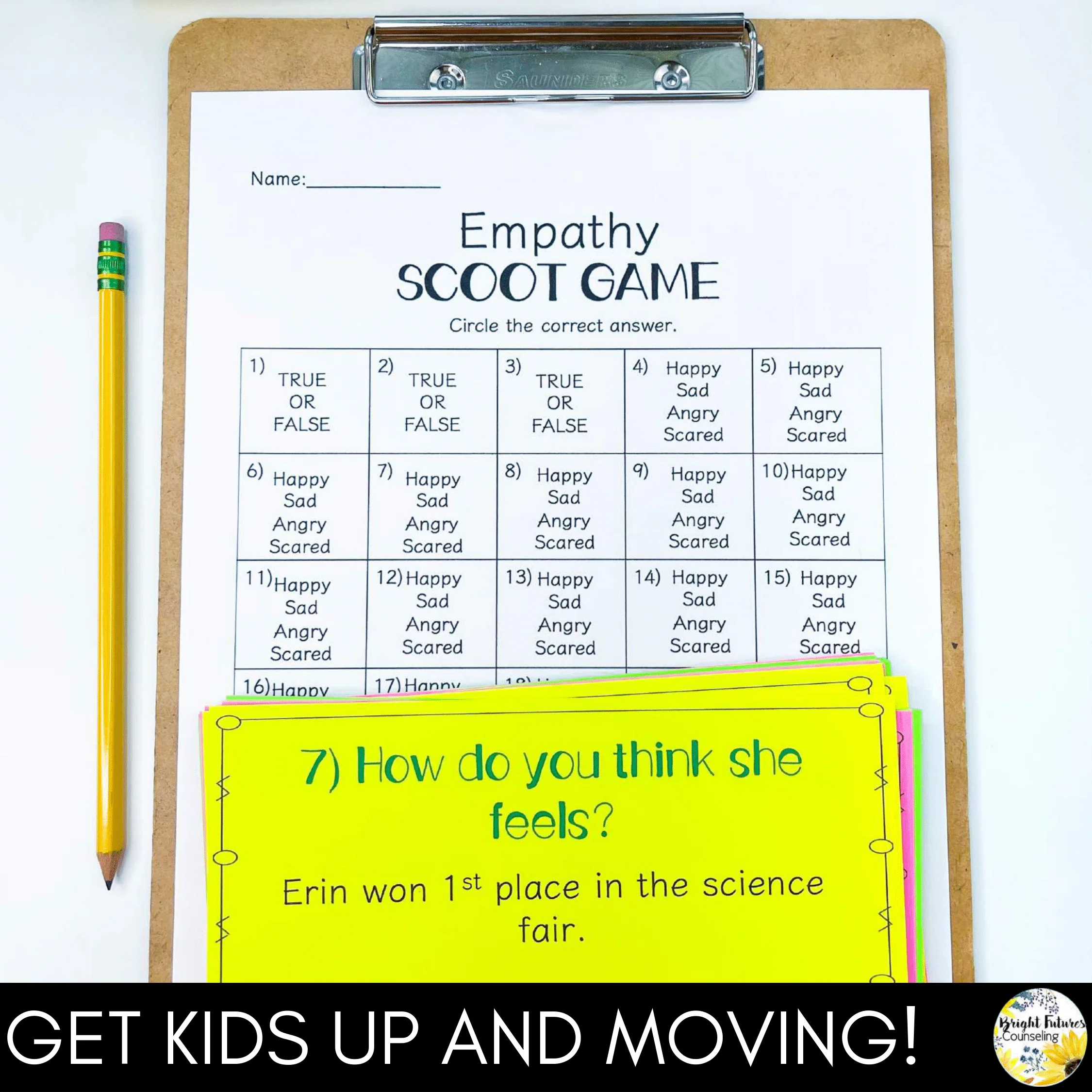 Empathy and Identifying Feelings Scoot Game - School Counseling SEL Game - Image 2