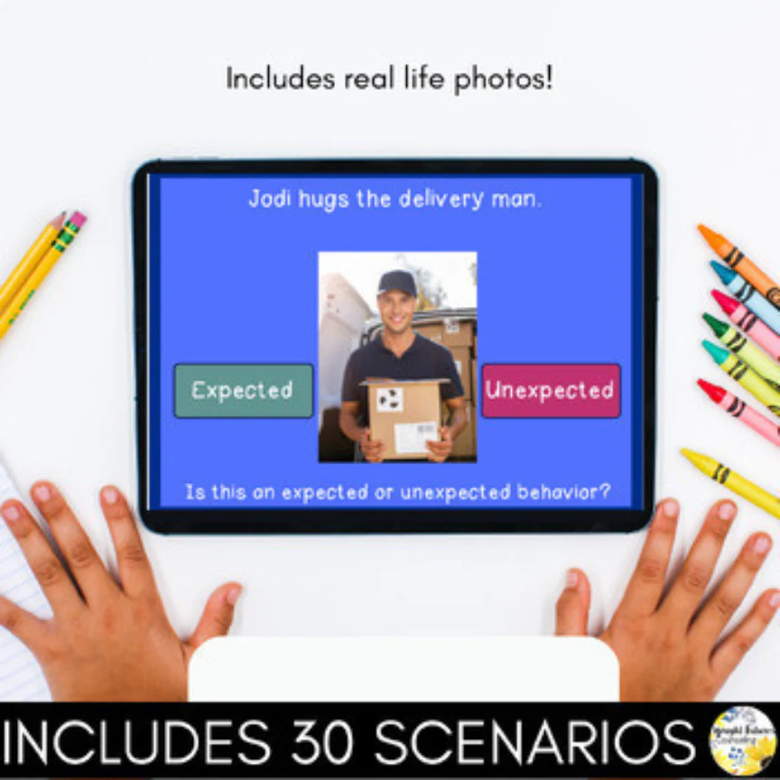 Expected Vs Unexpected Behaviors - Behavior Management Social Skills Boom Cards - Image 3