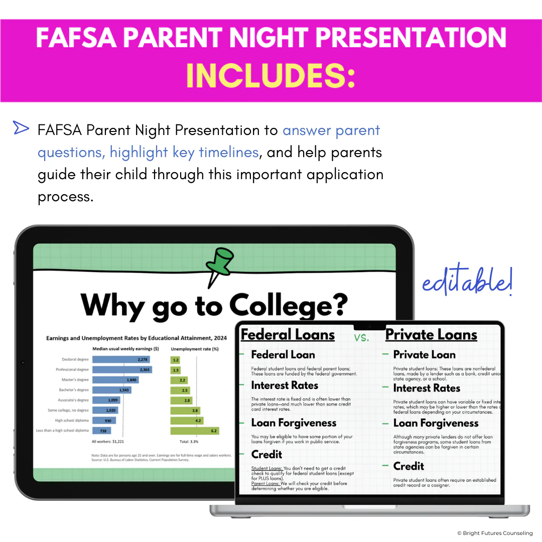FAFSA & Financial Aid Parent Night Presentation for High School Counseling - Image 3