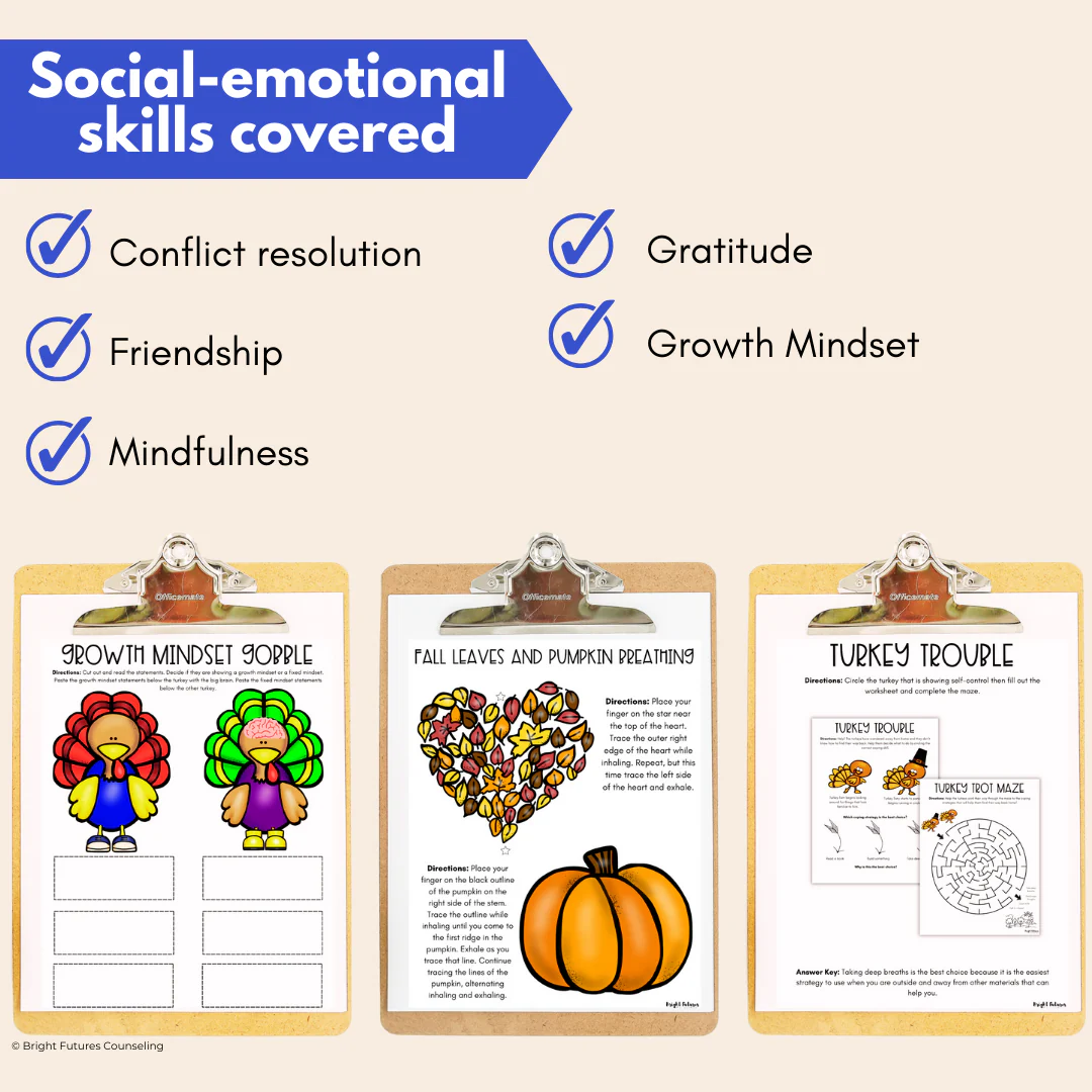 Fall SEL Activities & Fall School Counseling Activity - Countdown to Fall Break - Image 5