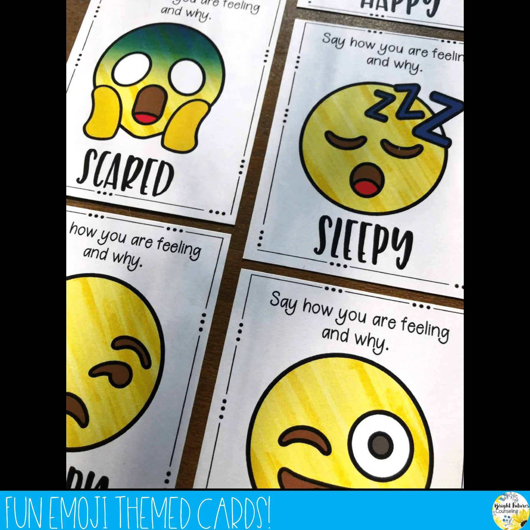 Feelings Check Prompt Cards Emoji Emotions and Feelings Recognition Cards - Image 8