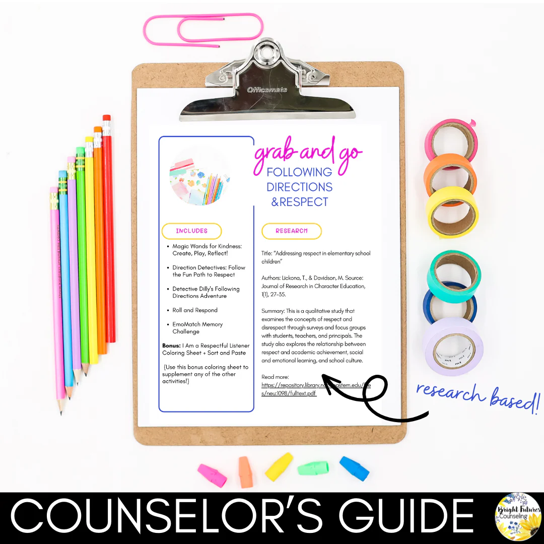 Following Directions Activities for Primary Grades: Activities to Teach Respect - Image 3