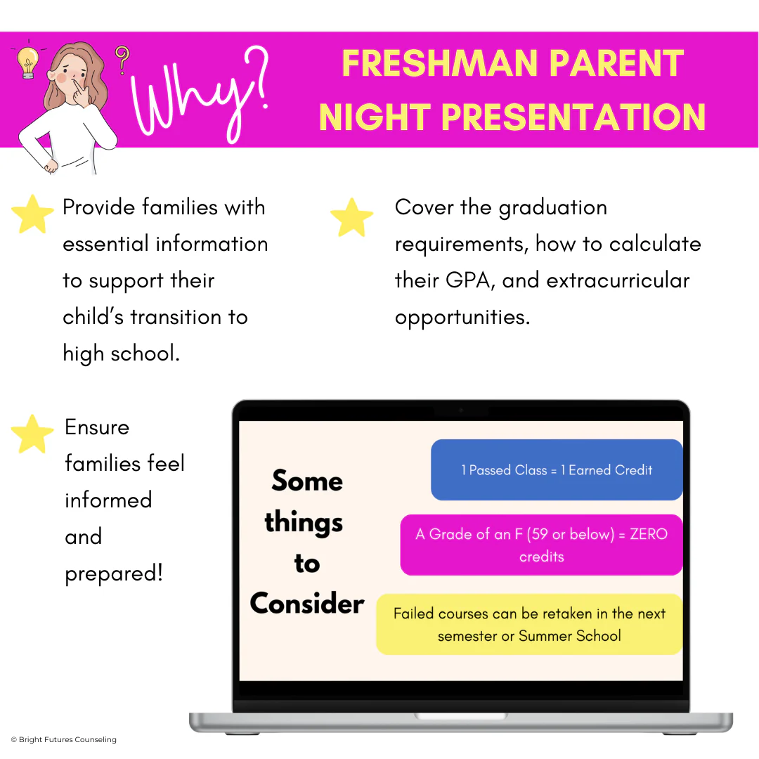 Freshman Parent Night & Rising 9th Grade Presentation for High School Counseling - Image 2