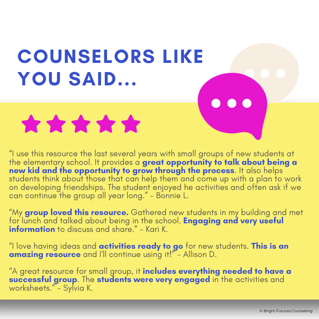 New Student Group - School Counseling Friendship Small Group for New Students - Image 16