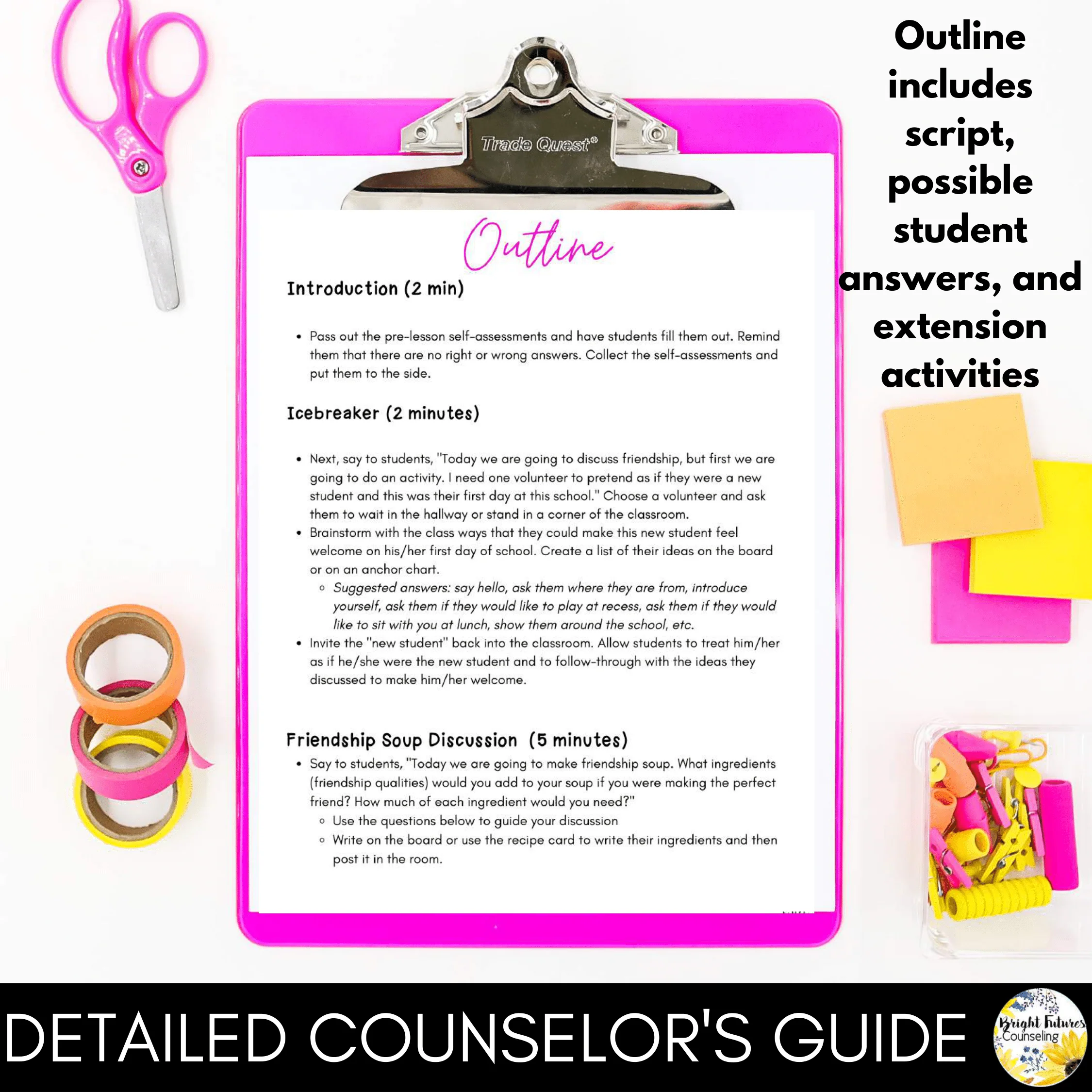 Friendship Skills Lesson for Social Emotional Learning and School Counseling - Image 3