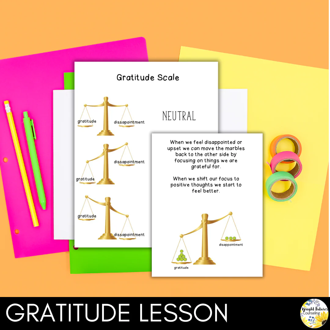 Gratitude and Shifting Perspectives School Counseling Lesson and Activity - Image 2
