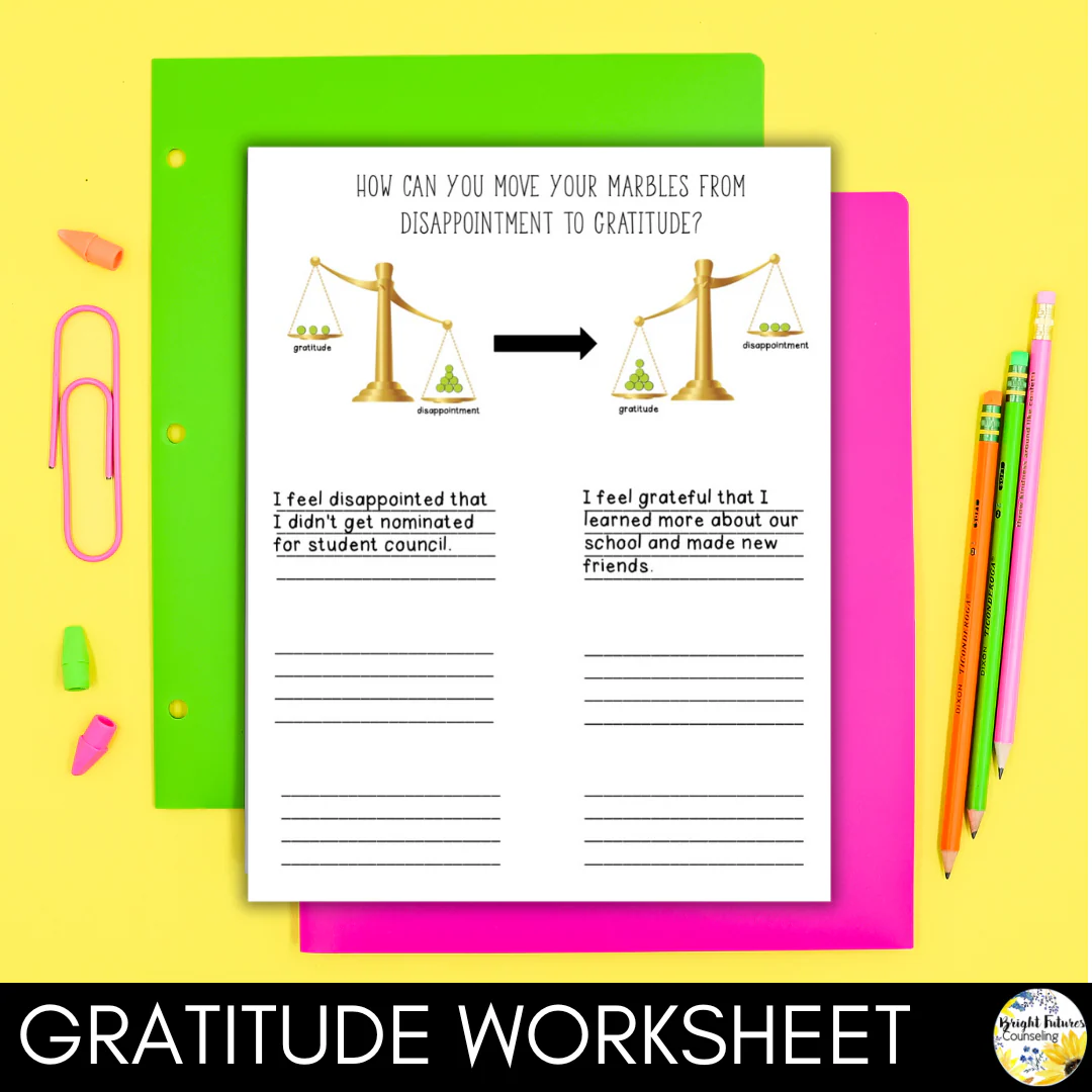 Gratitude and Shifting Perspectives School Counseling Lesson and Activity - Image 5