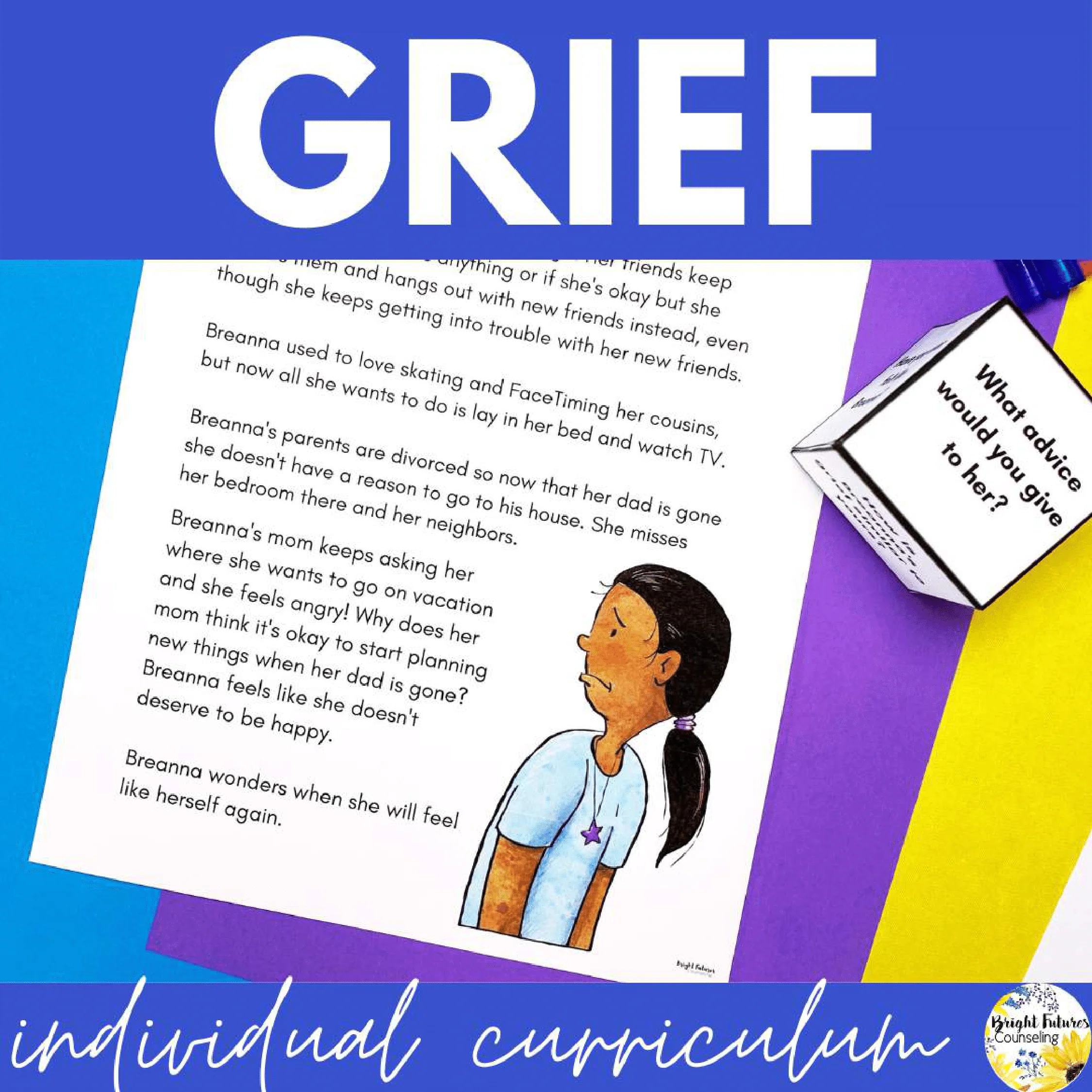 Grief and Loss Individual Counseling Curriculum + Data Tracking Tools