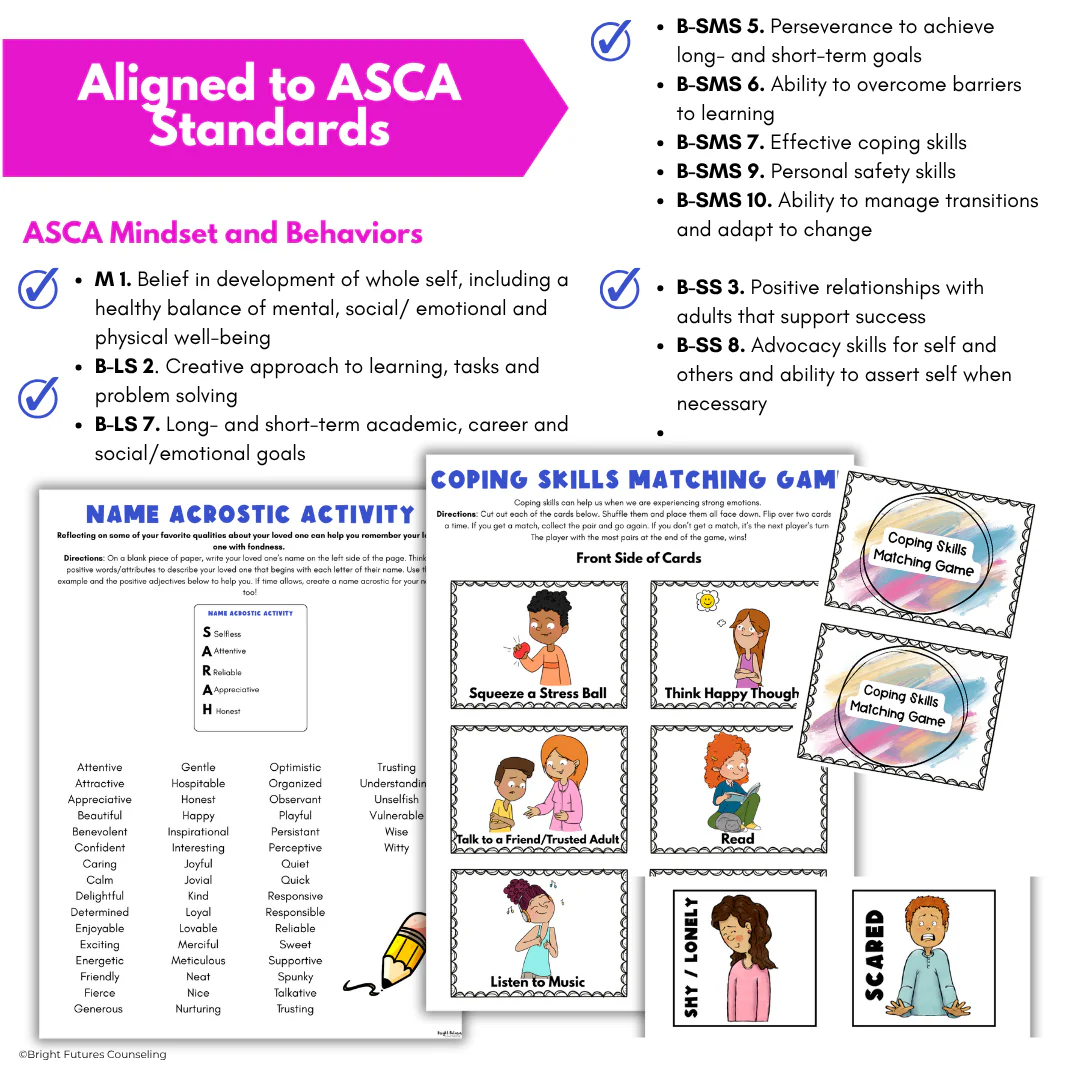 Grief and Loss Middle School Individual Counseling Curriculum- Grief Activities - Image 7