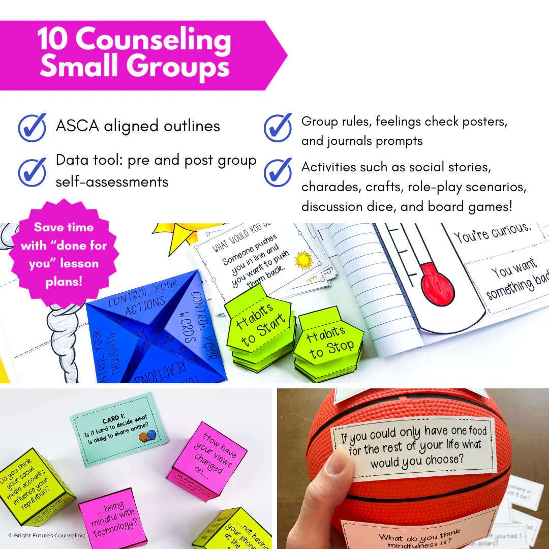 Group Curriculum BUNDLE II 10 Counseling Small Groups - Image 4