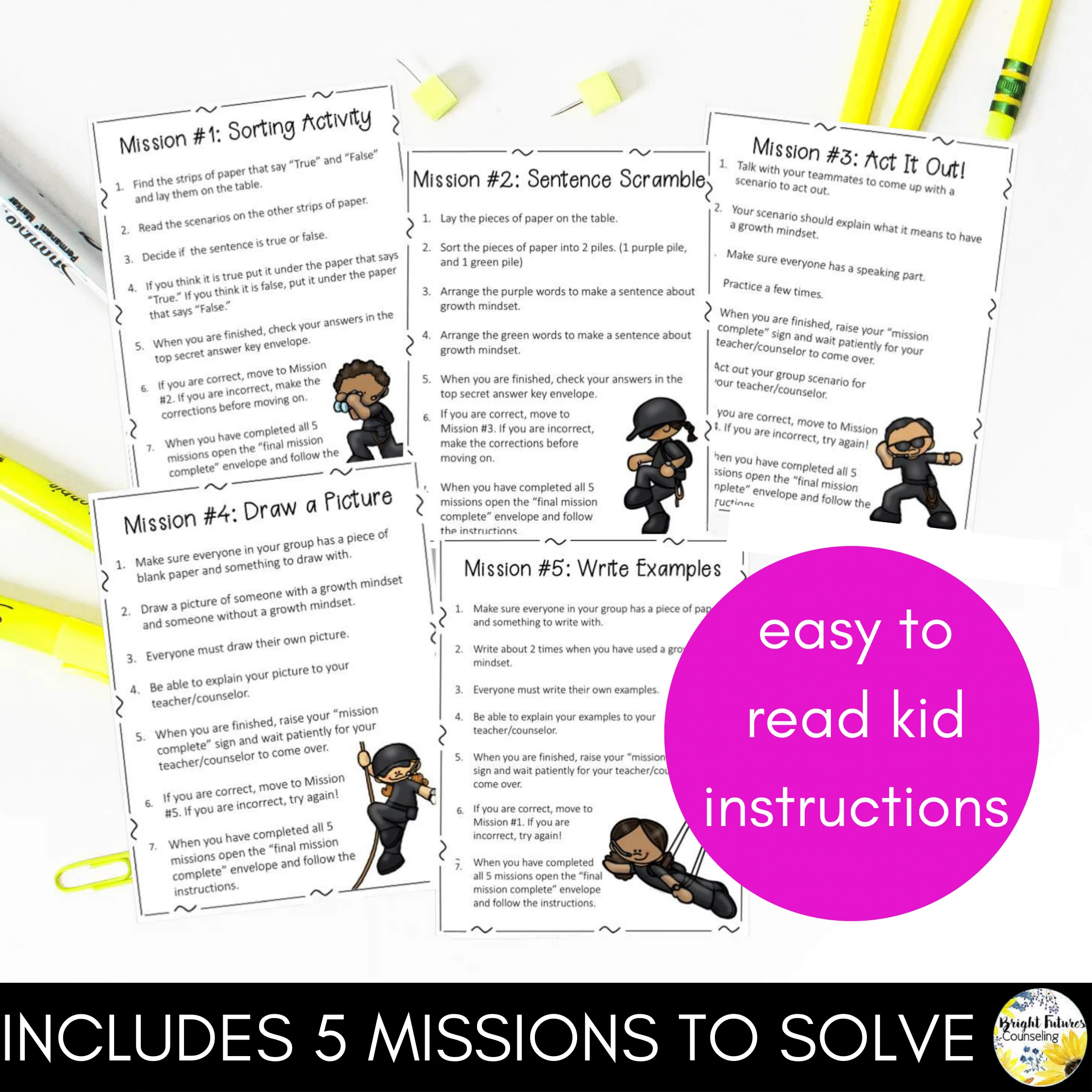 Interactive Growth Mindset Escape Room Class Lesson: Growth vs. Fixed Mindset - Image 4