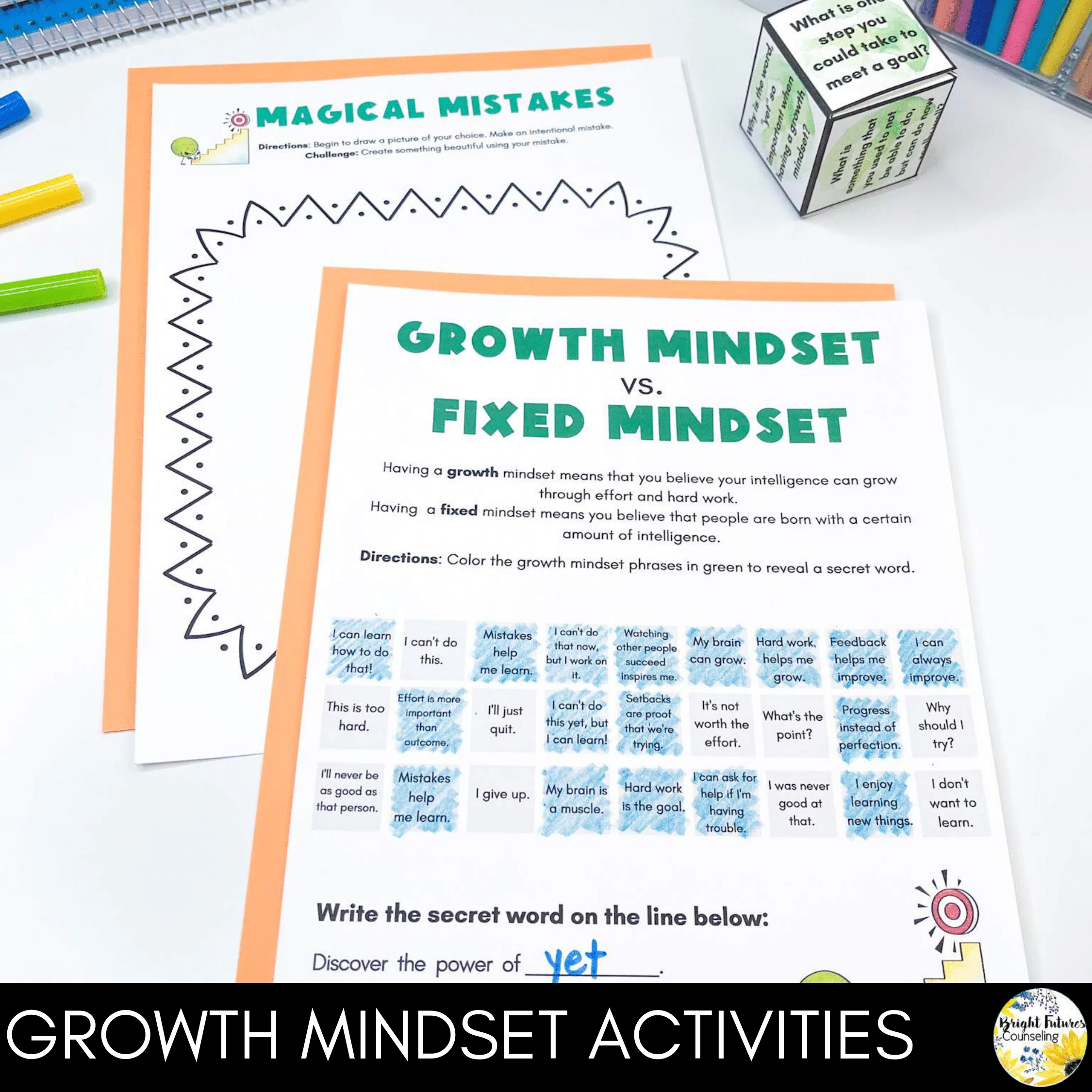 Growth Mindset Individual Counseling Curriculum | Strategies and Data Tracking - Image 7