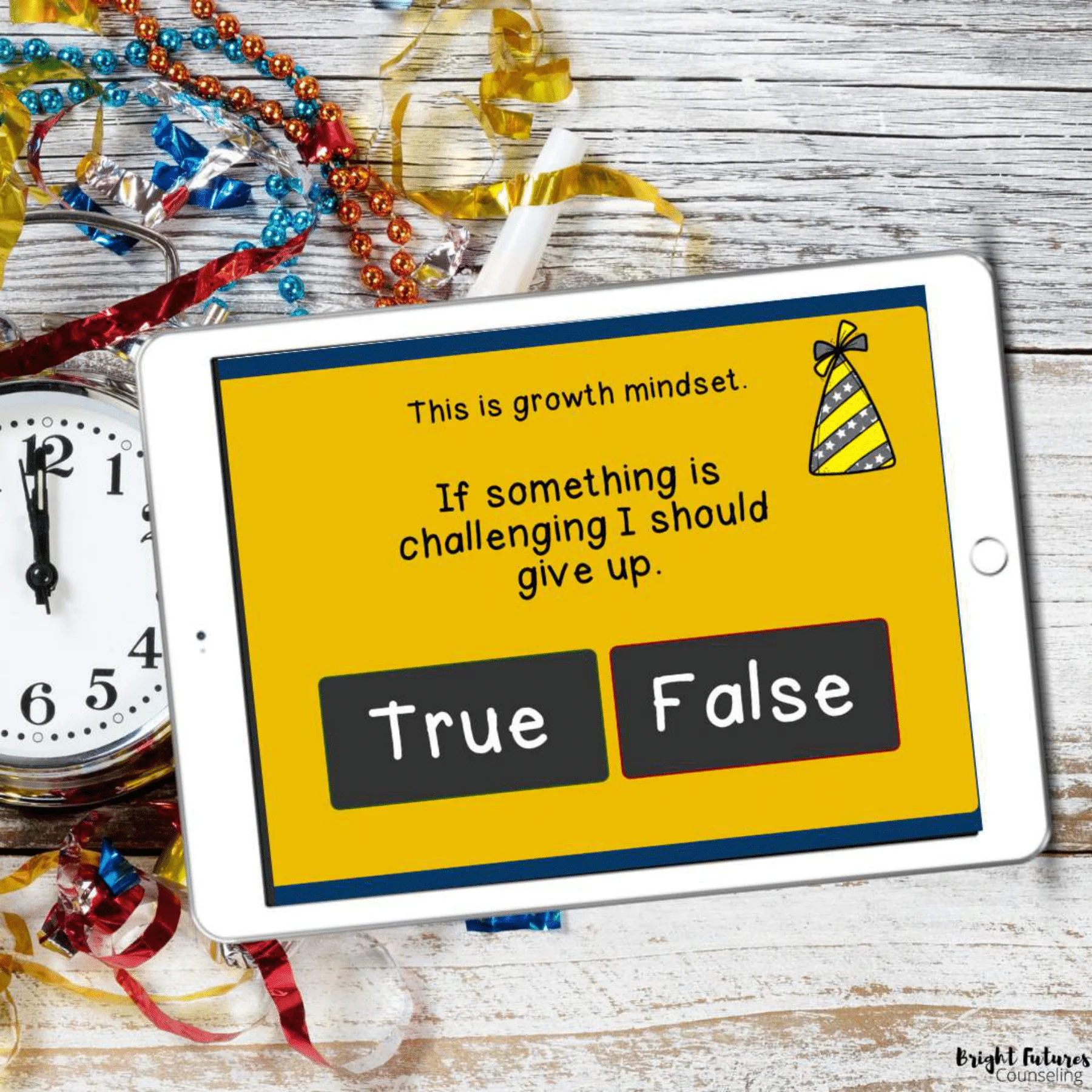 Growth Mindset vs. Fixed Mindset New Year Themed Boom Cards Digital Activity - Image 4